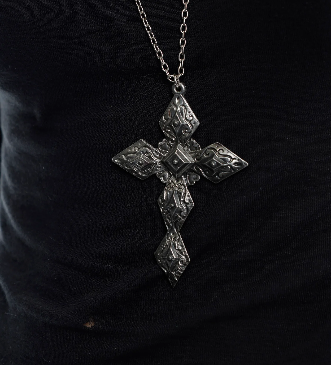 Large Marcasite Cross, Pewter (2A) - Image 5