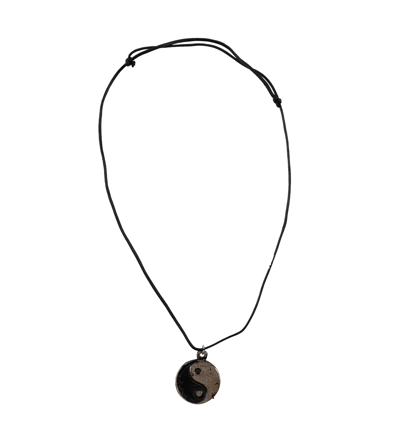 Large Ying Yang String Necklace, Black/Silver(2F) - Image 3