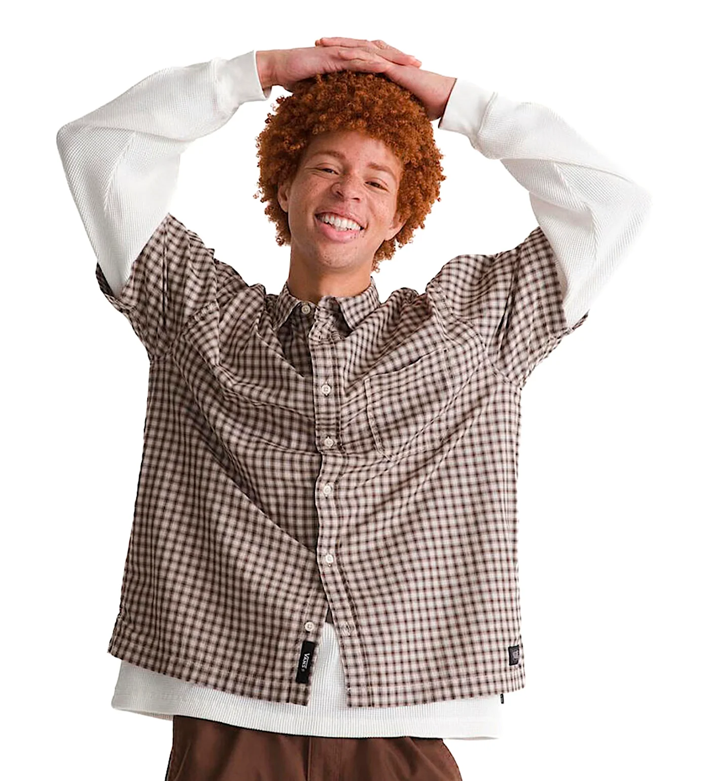 Larkspur Mini Plaid, Oatmeal/Demitas - Image 3