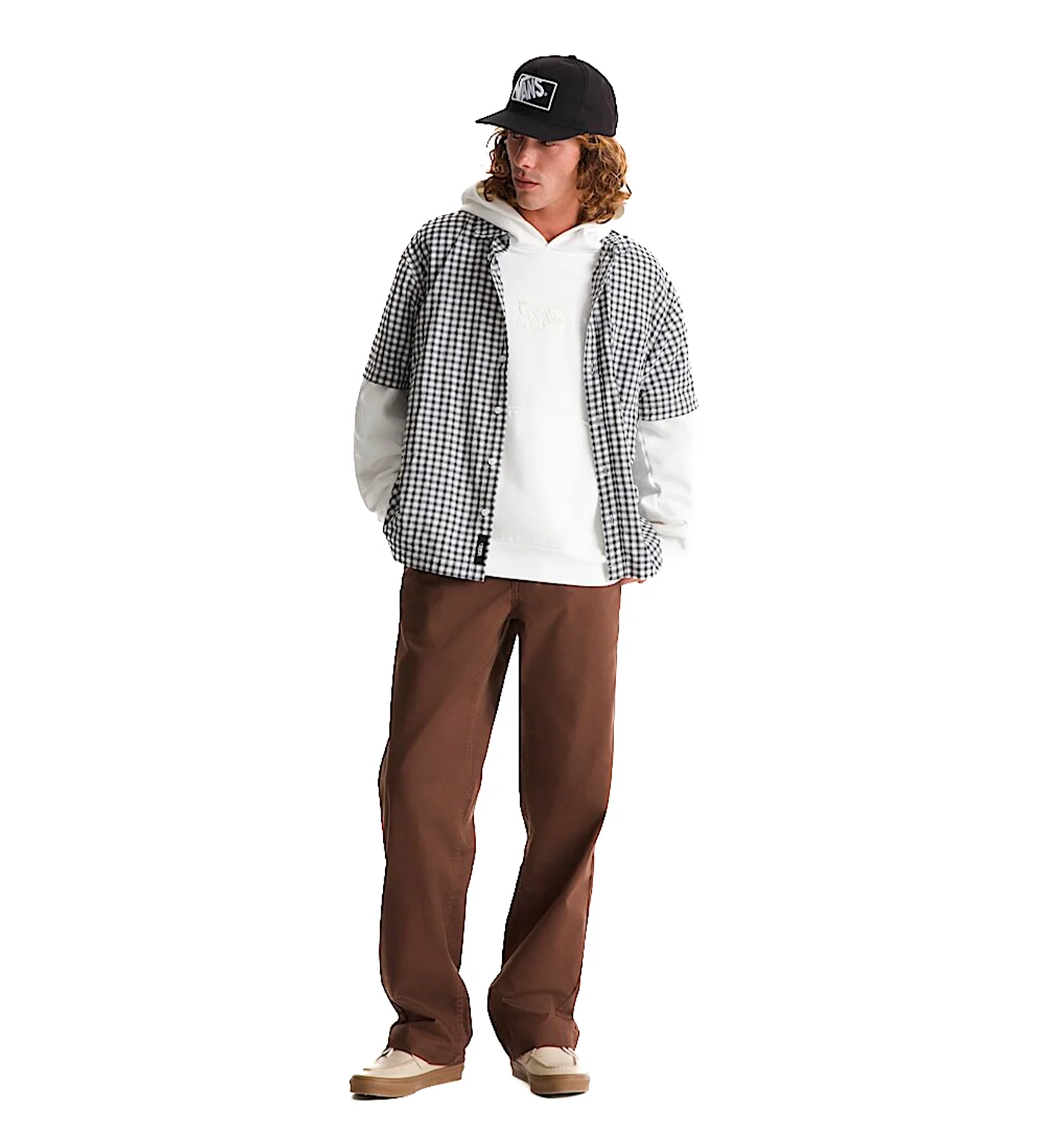Larkspur Mini Plaid, White/Black - Image 4