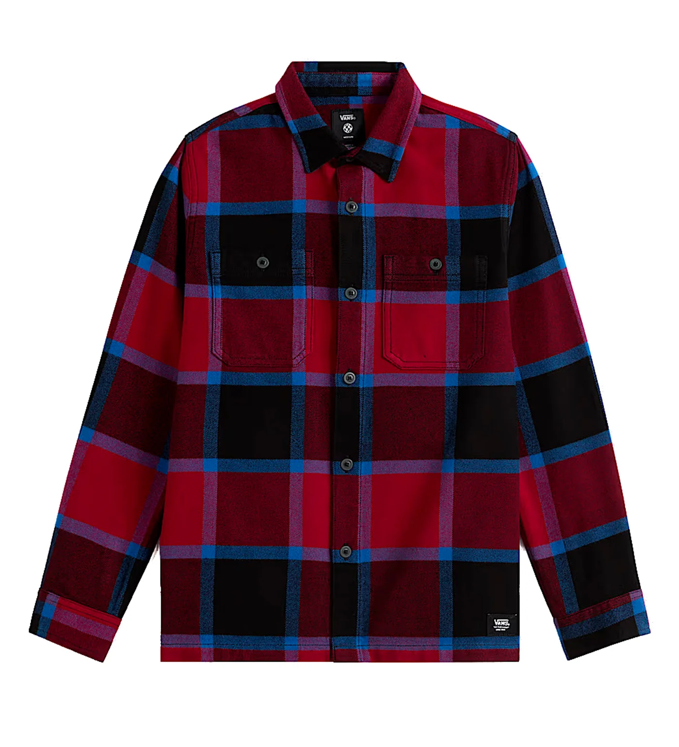 Larkspur Plaid L/S, Bordeaux/Black