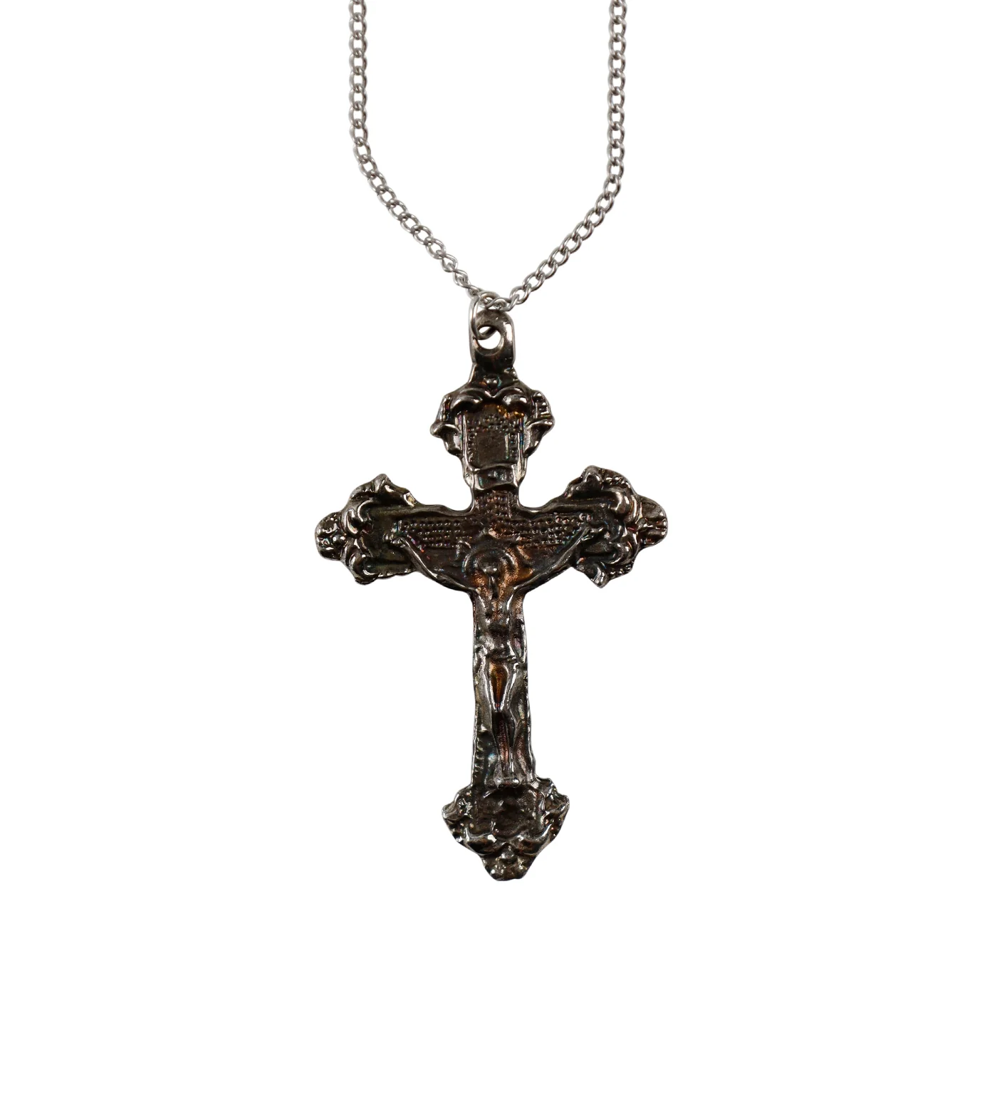 Latin Cross Crucifix, Pewter (2A)