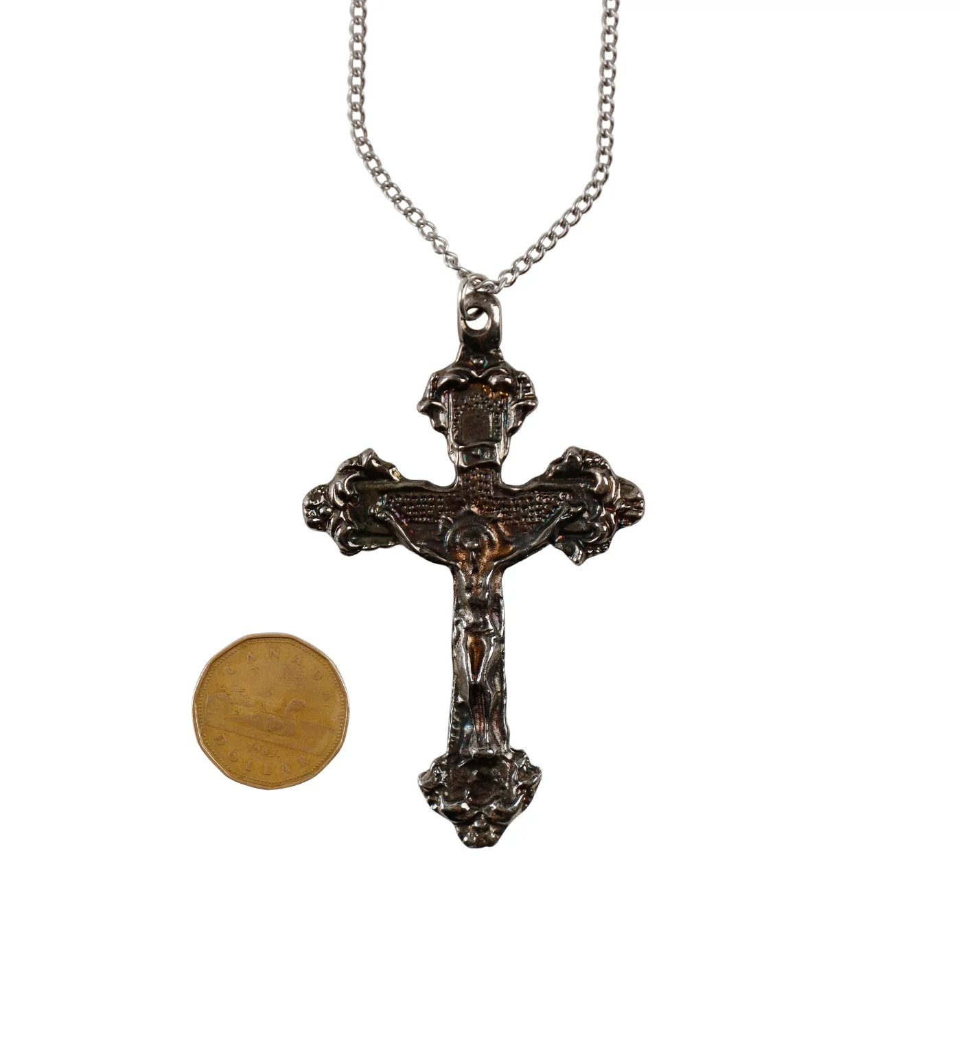 Latin Cross Crucifix, Pewter (2A) - Image 2