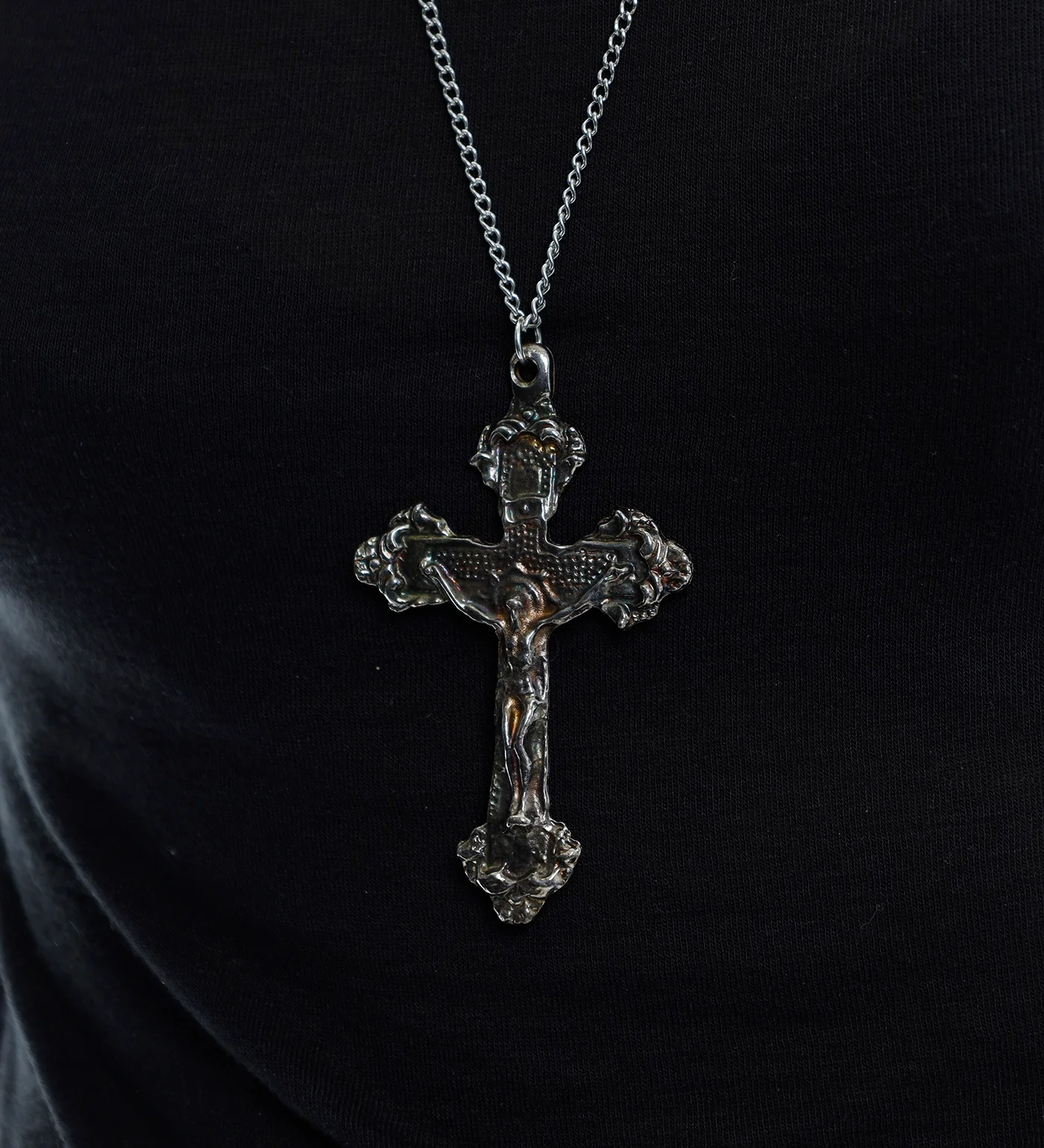 Latin Cross Crucifix, Pewter (2A) - Image 5