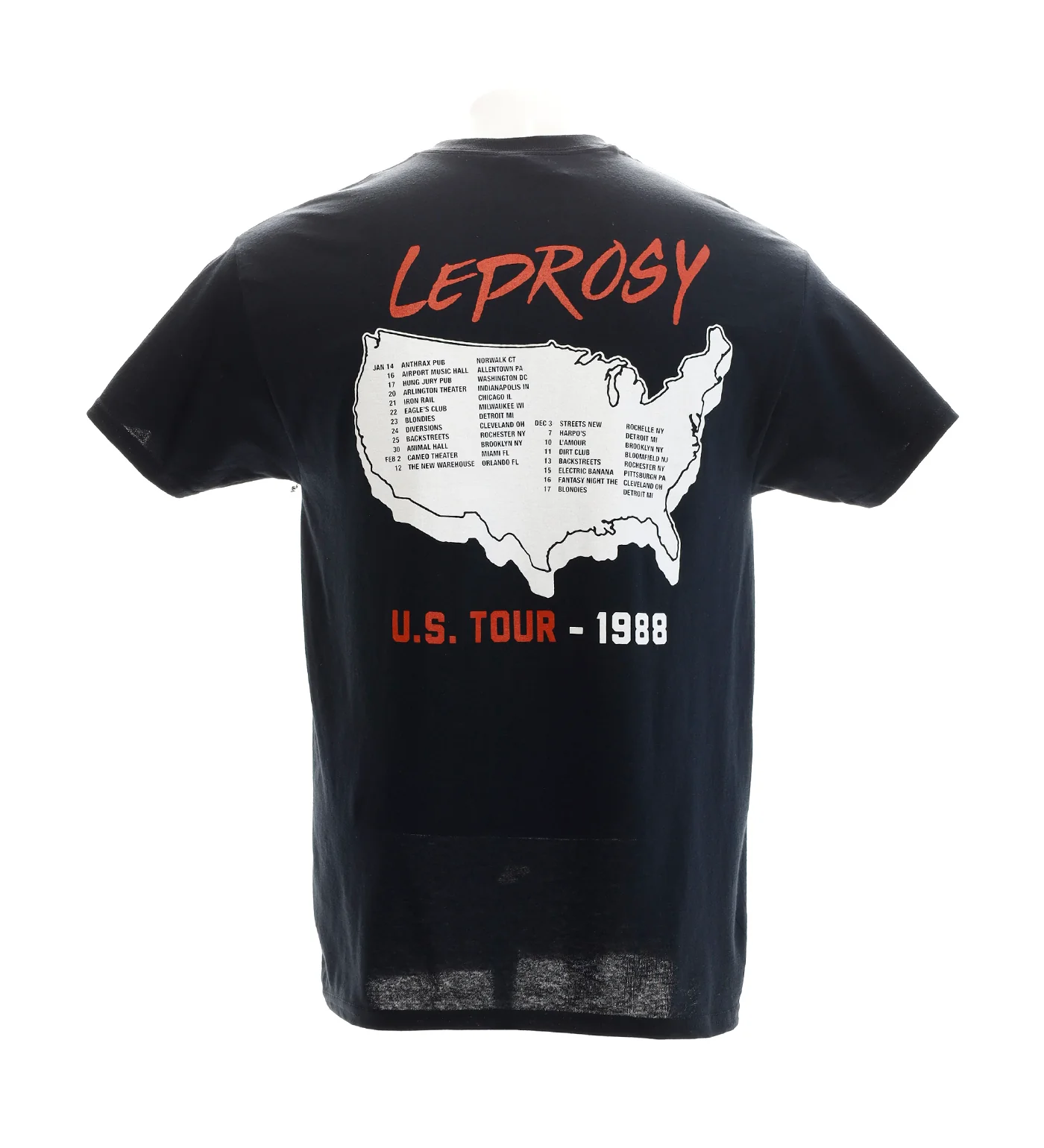 Leprosy Us Tour - 1988, Black - Image 2