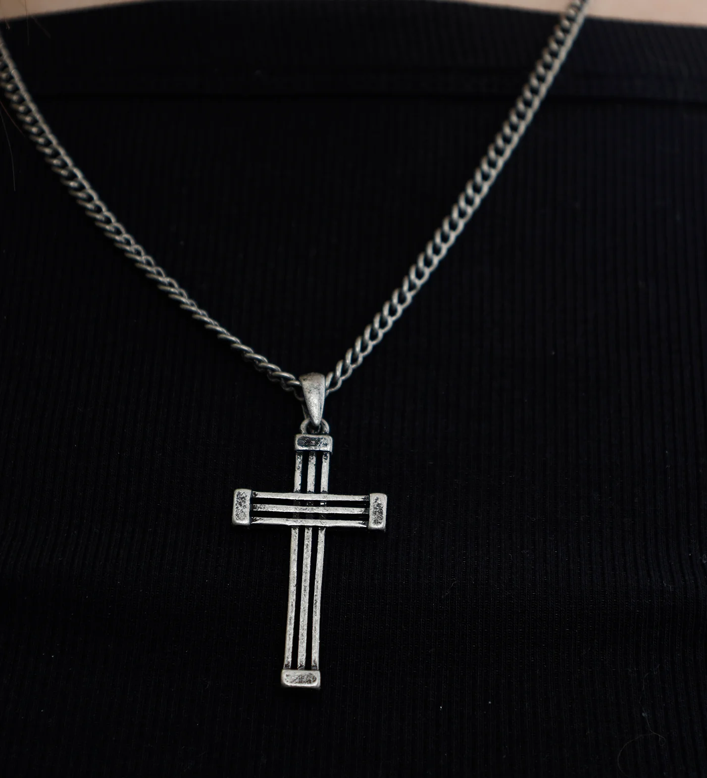 Linear Open Cross (2A), Burnish Silver - Image 5