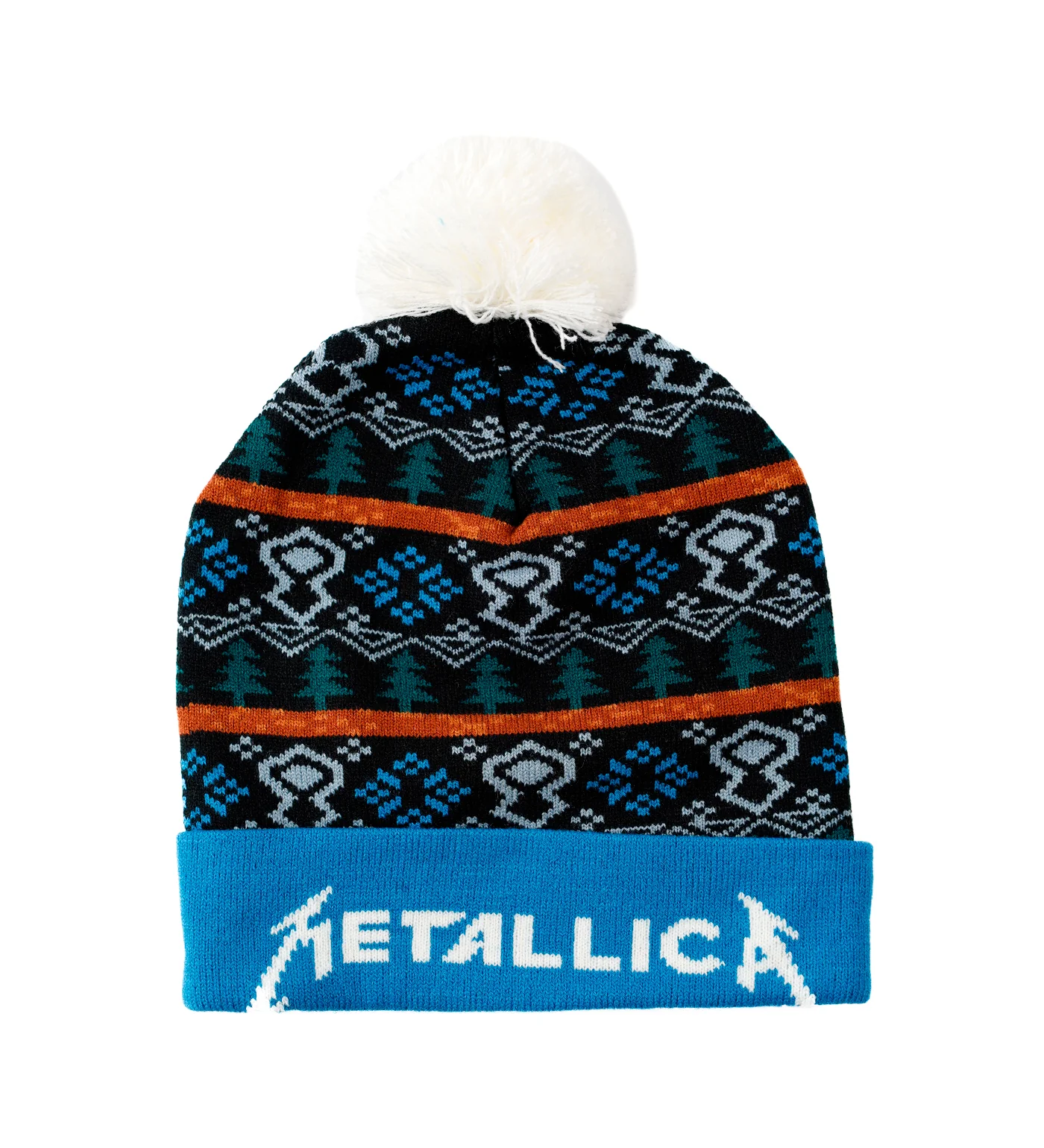 Logo-Pom Beanie, Blue