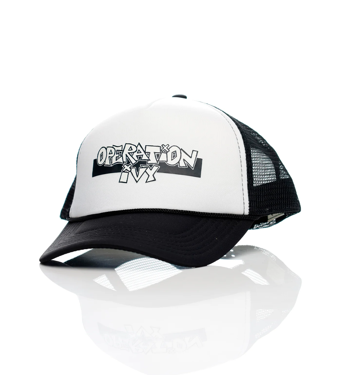Logo Trucker, White/Black