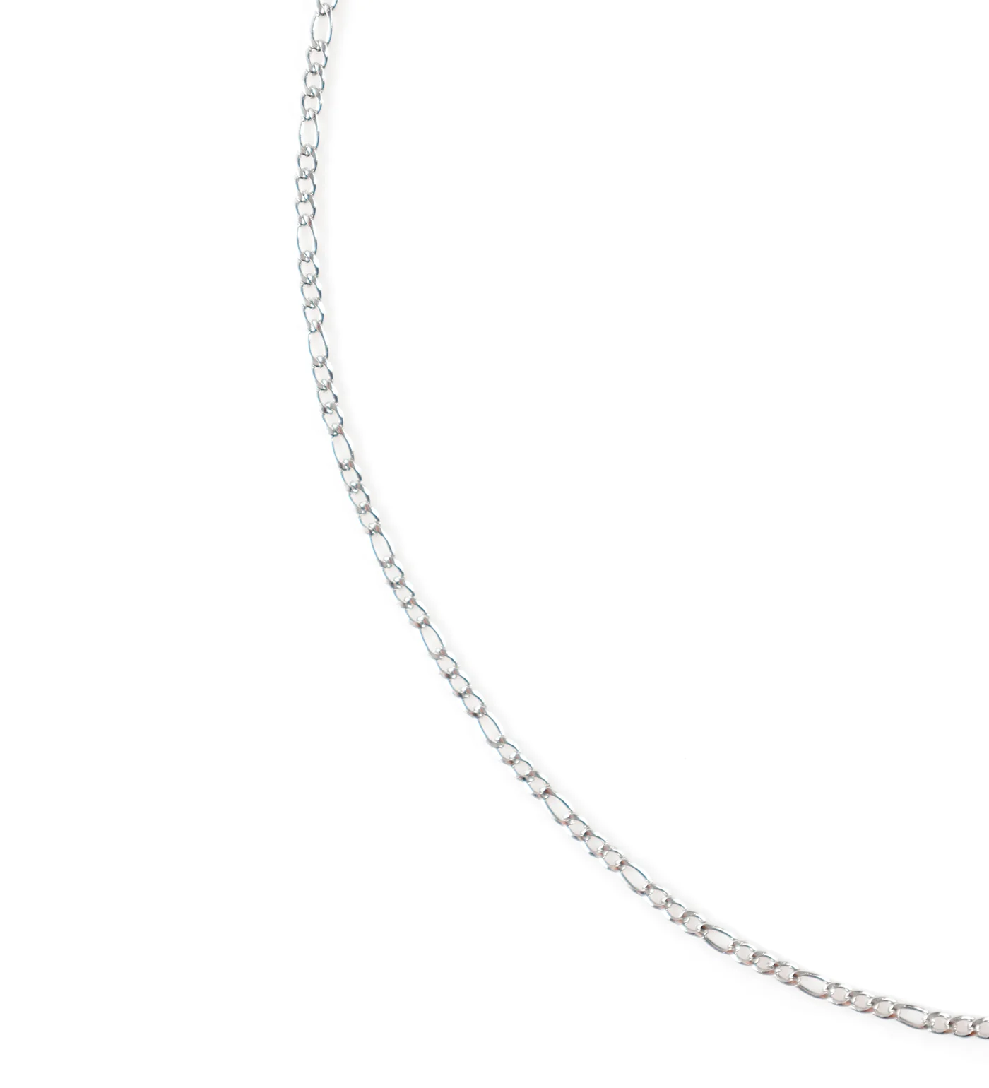 Long Small Stainless Squared Chain, Silver (1C) - Image 2