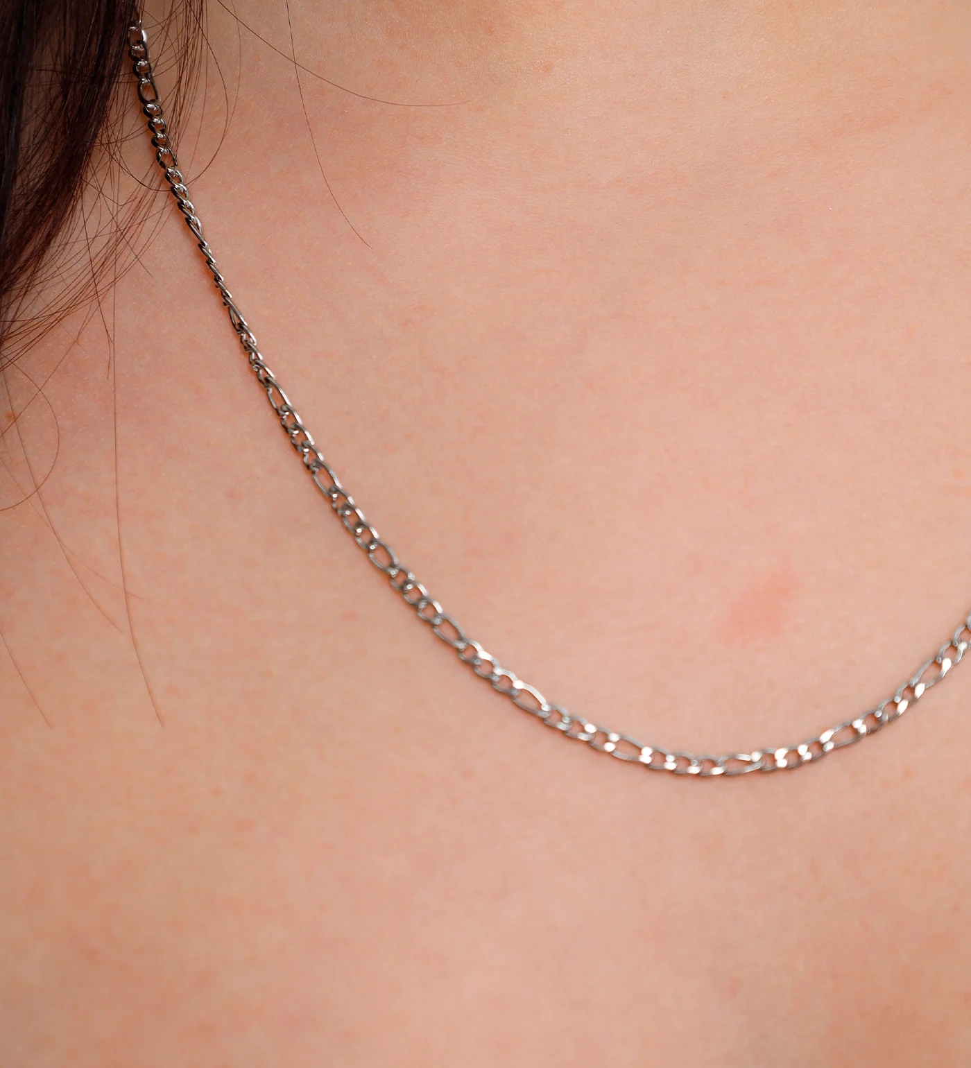 Long Small Stainless Squared Chain, Silver (1C) - Image 4