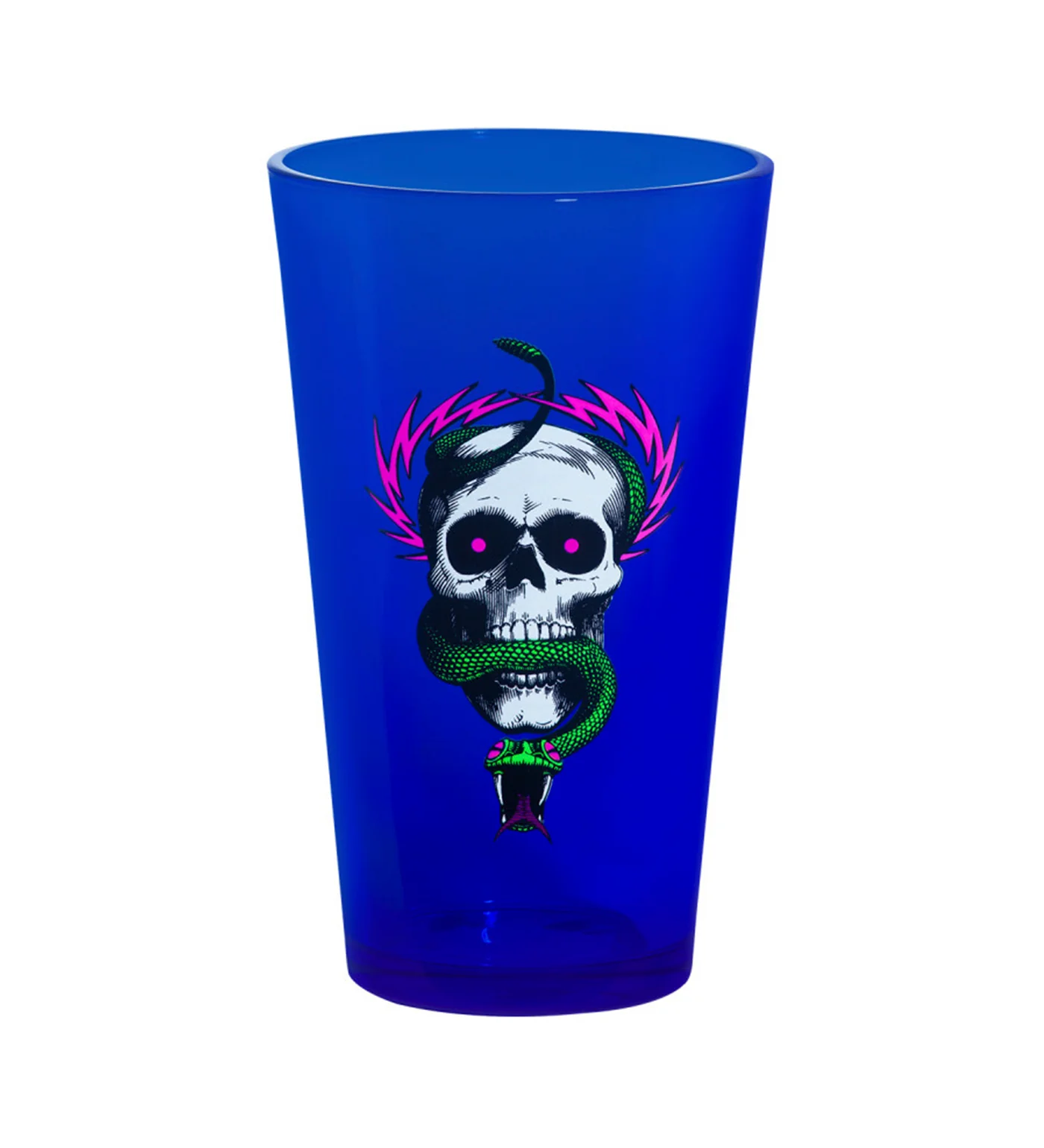 McGill Skull & Snake Blacklight Pint Glass