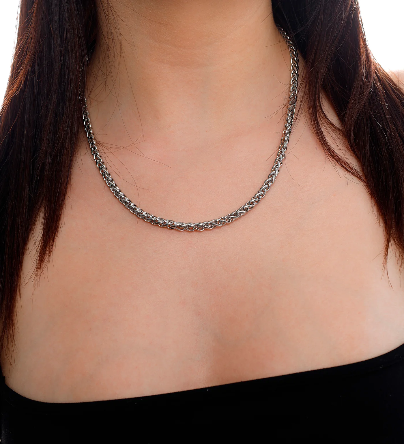 Medium Stainless Round Franco Wheat, Silver (1C) - Image 3