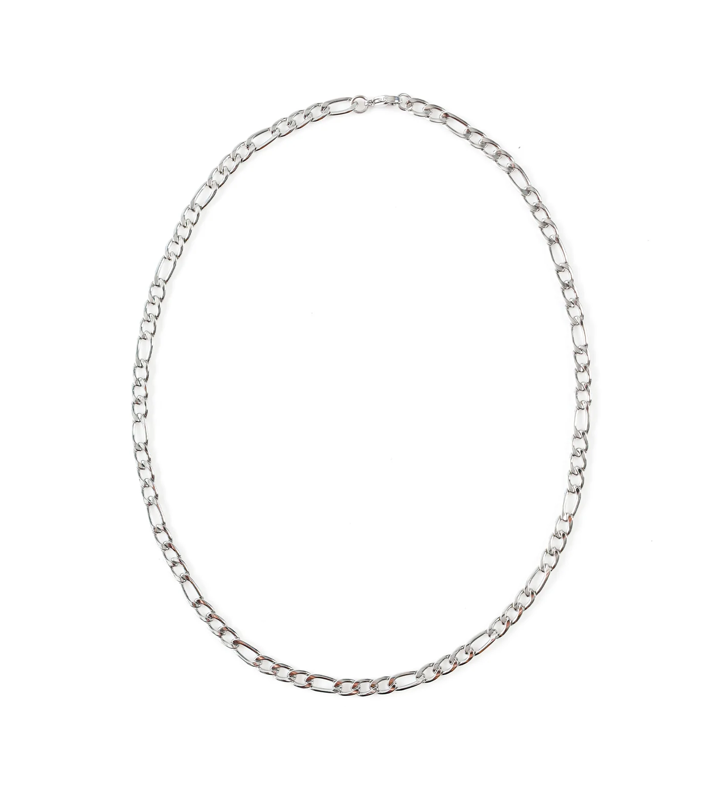 Medium Stainless Squared Chain, Silver (1C)