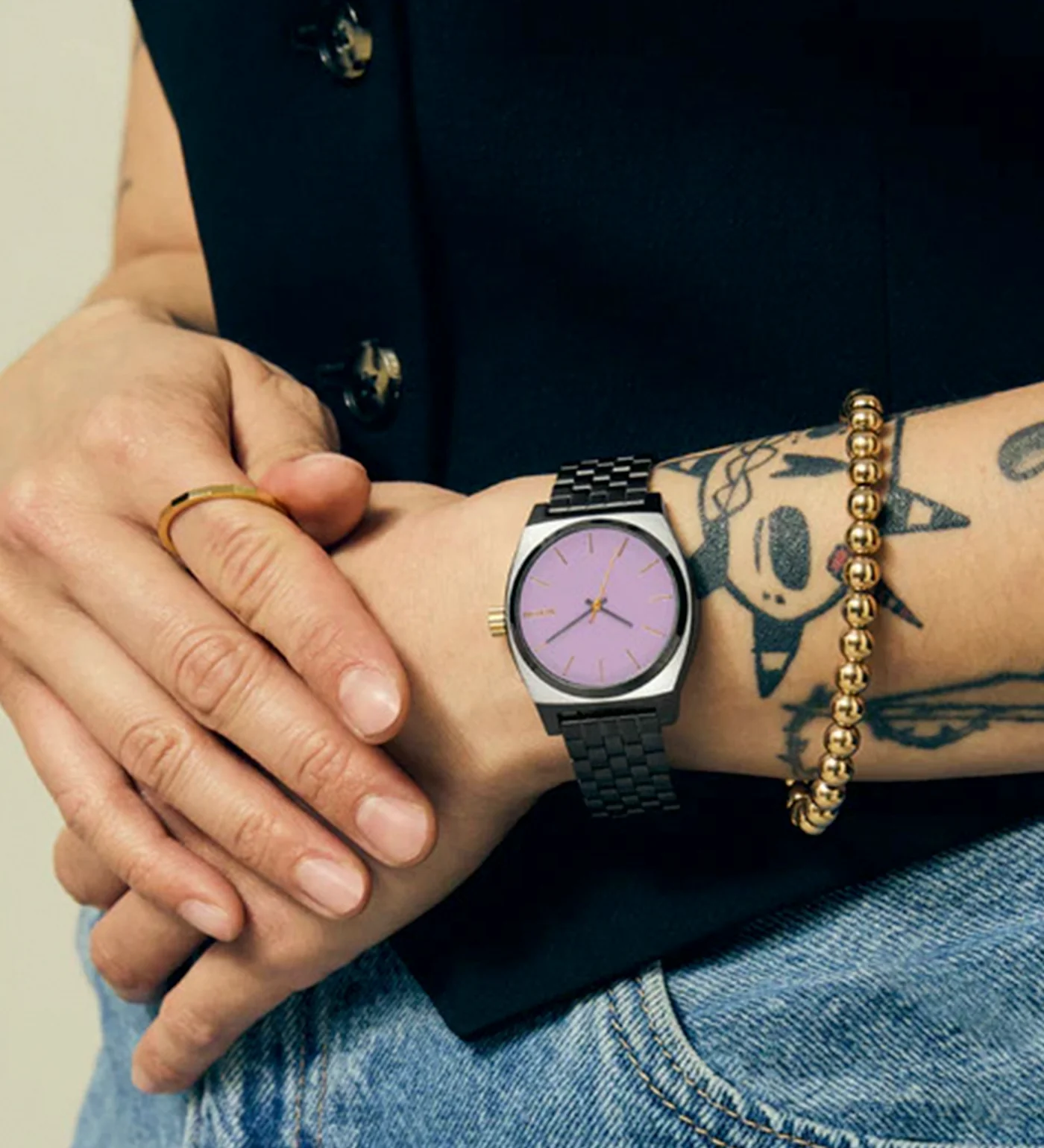 Medium Time Teller, Gunmetal/Lavender/Gold - Image 6