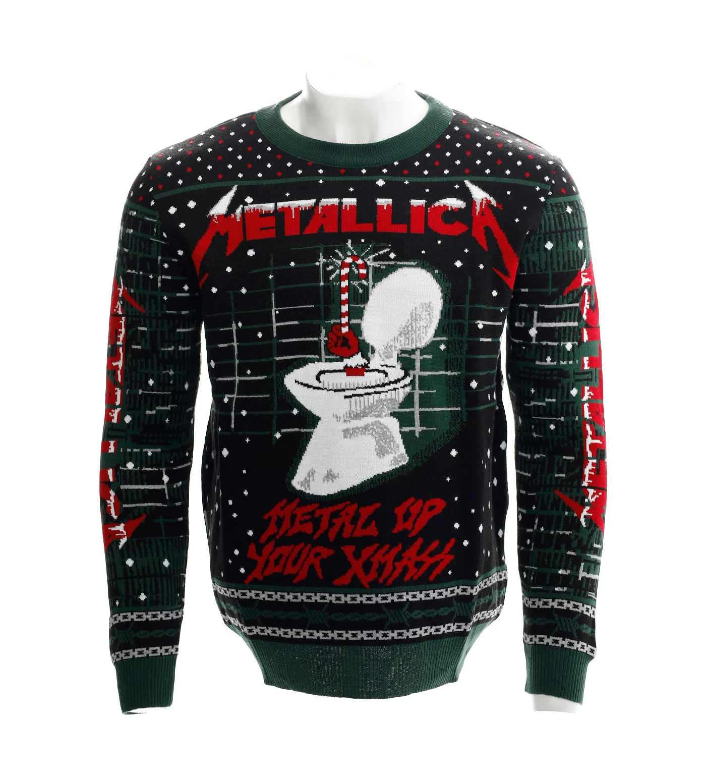 Metal Up Your Ass Christmas Sweater, Black