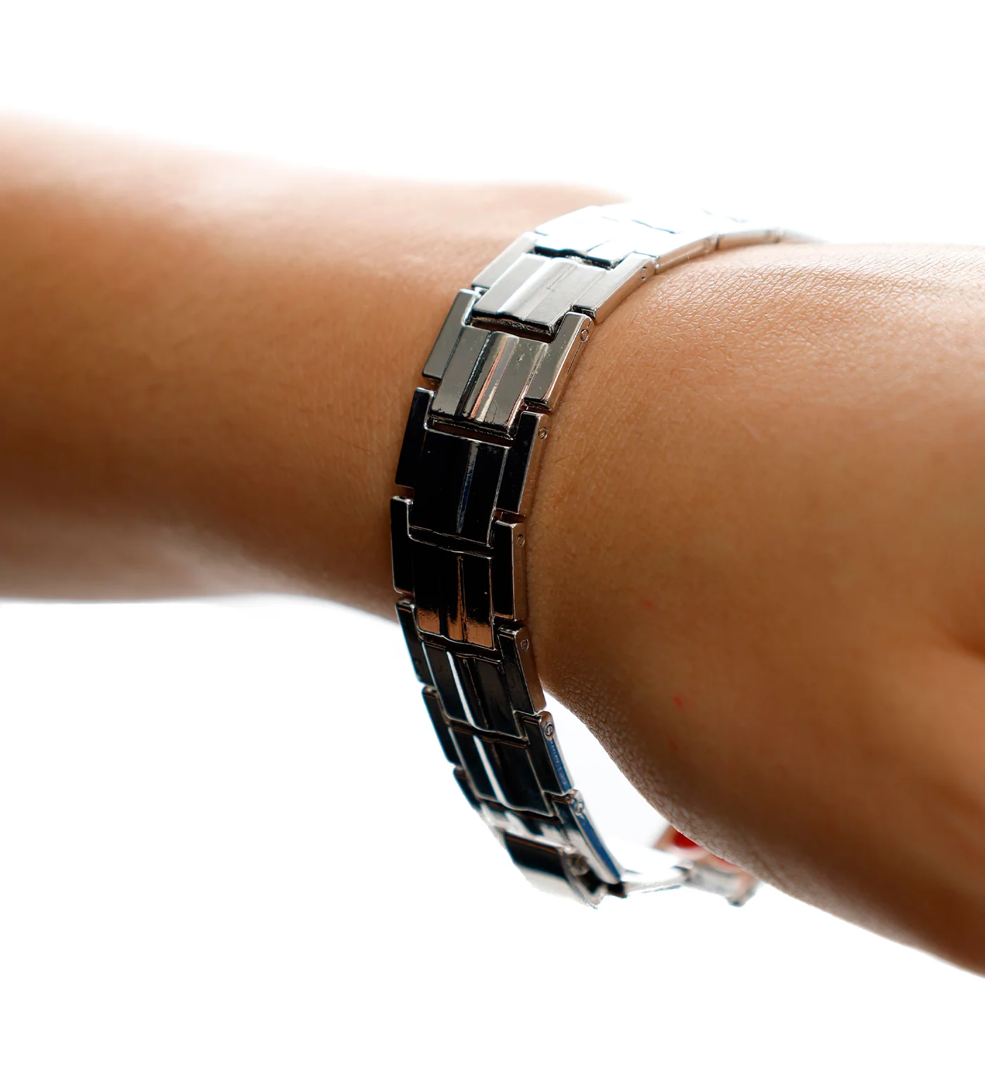 Metallic Bracelet, Silver (2D) - Image 2