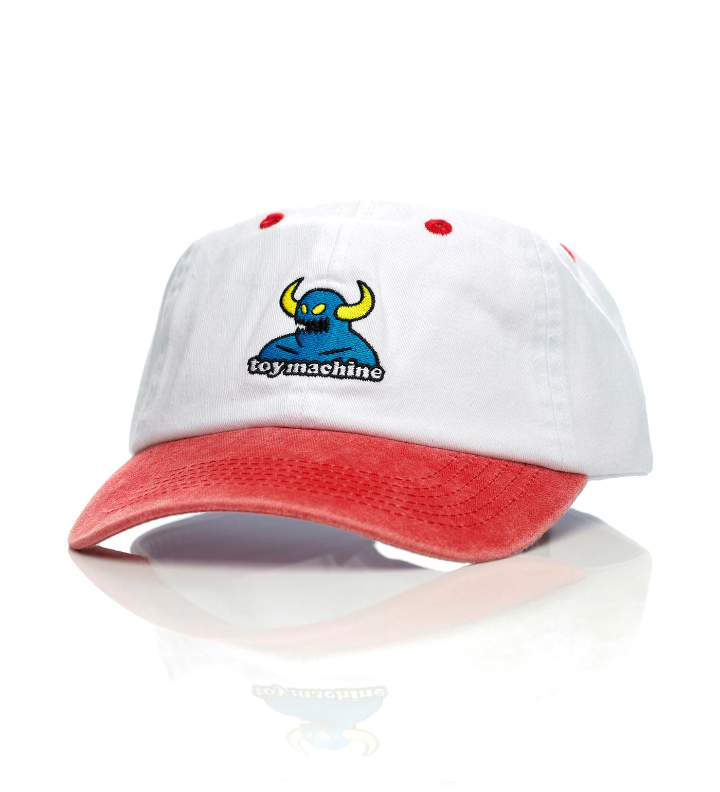 Monster Strapback Dad, White/ Faded Red