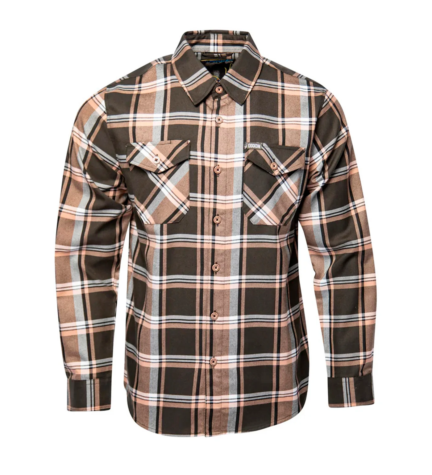Mr. Kimble Flannel, Grey/Brown
