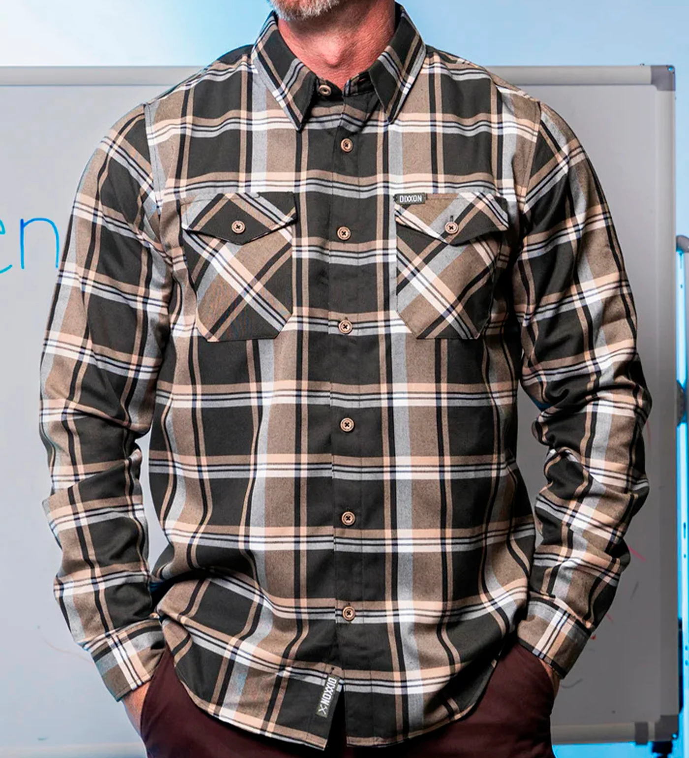 Mr. Kimble Flannel, Grey/Brown - Image 5