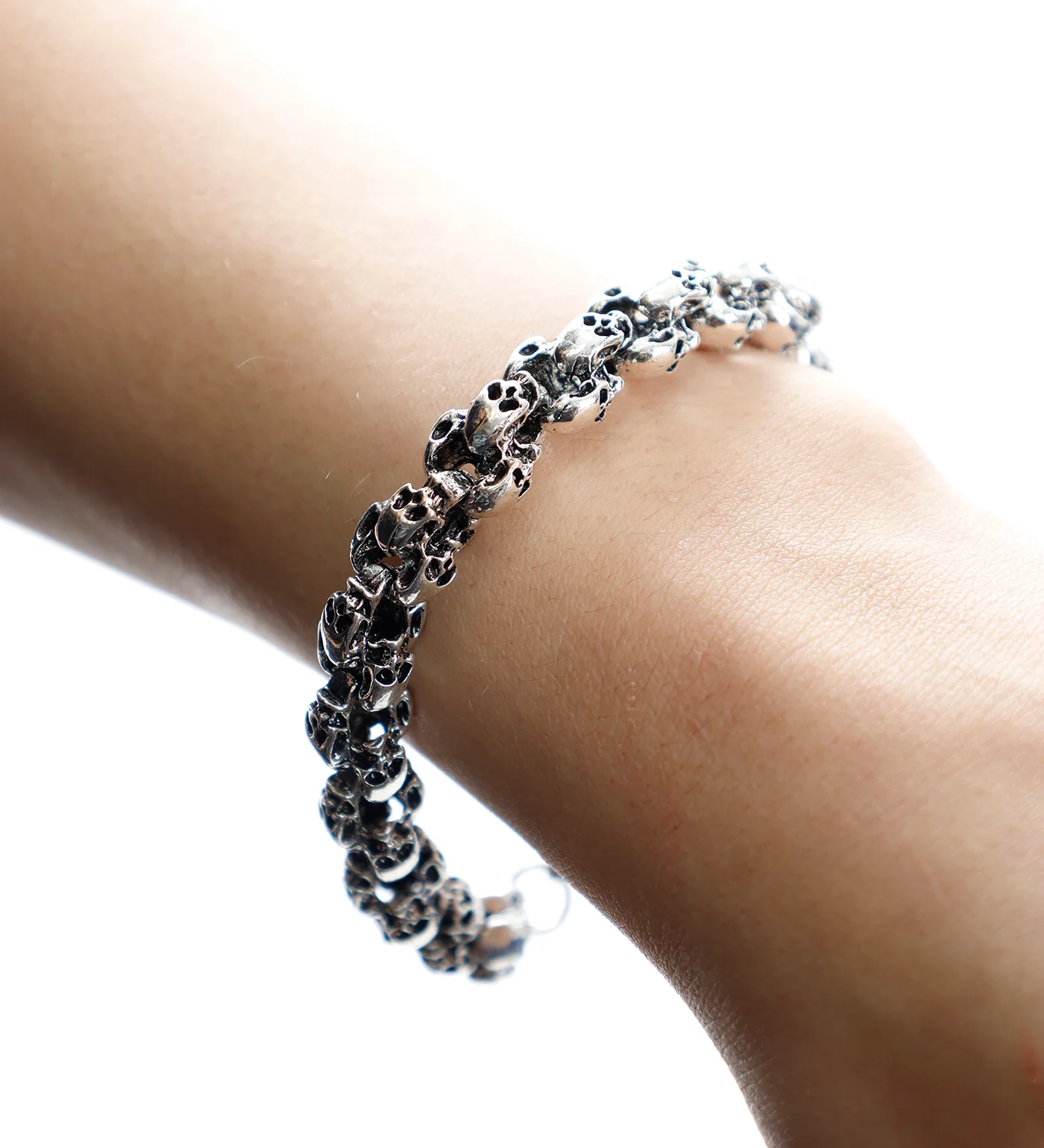 Multi skull Chain Bracelet, Silver(2D) - Image 3