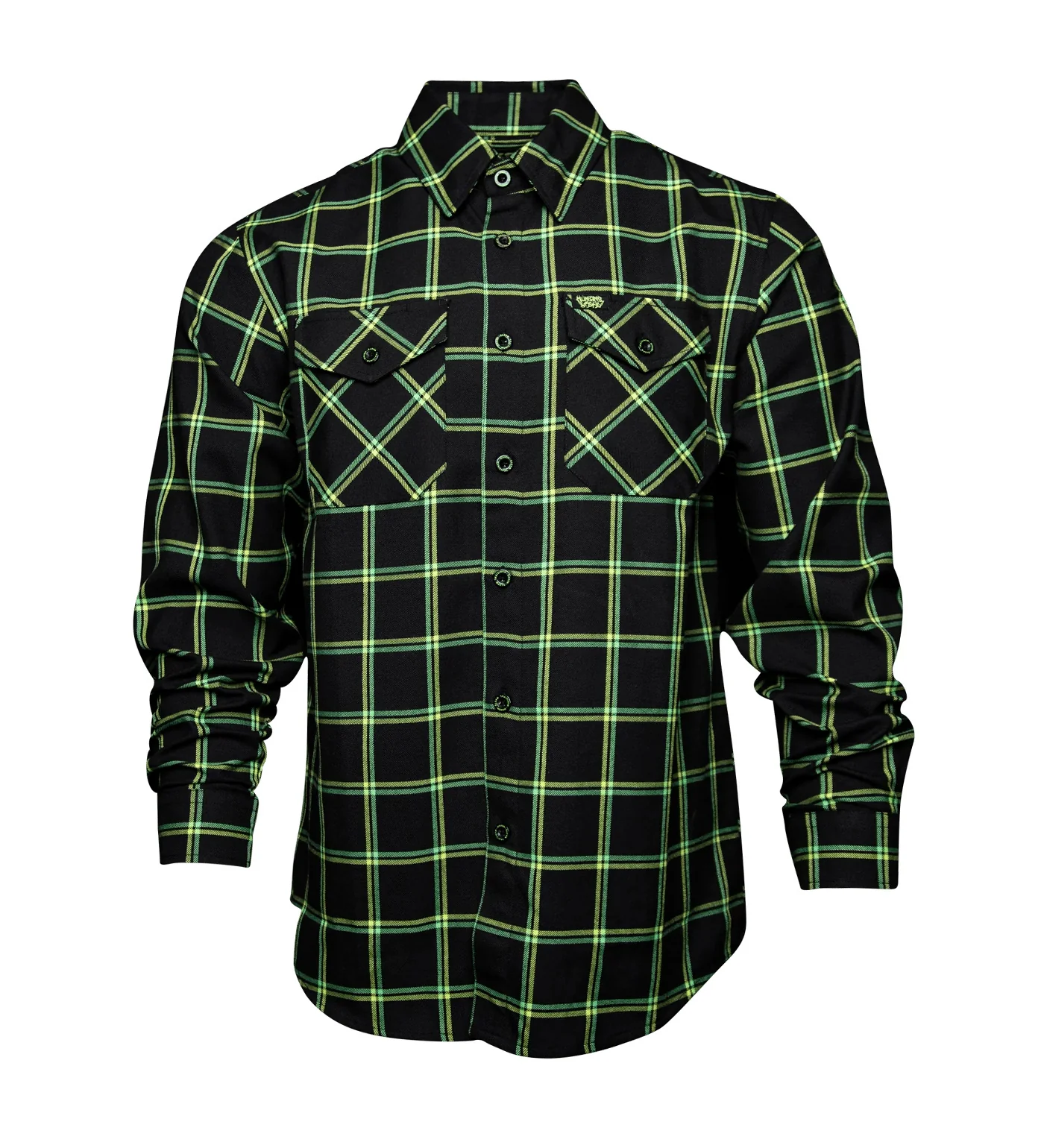 Muncipal Waste Flannel, Black/Green
