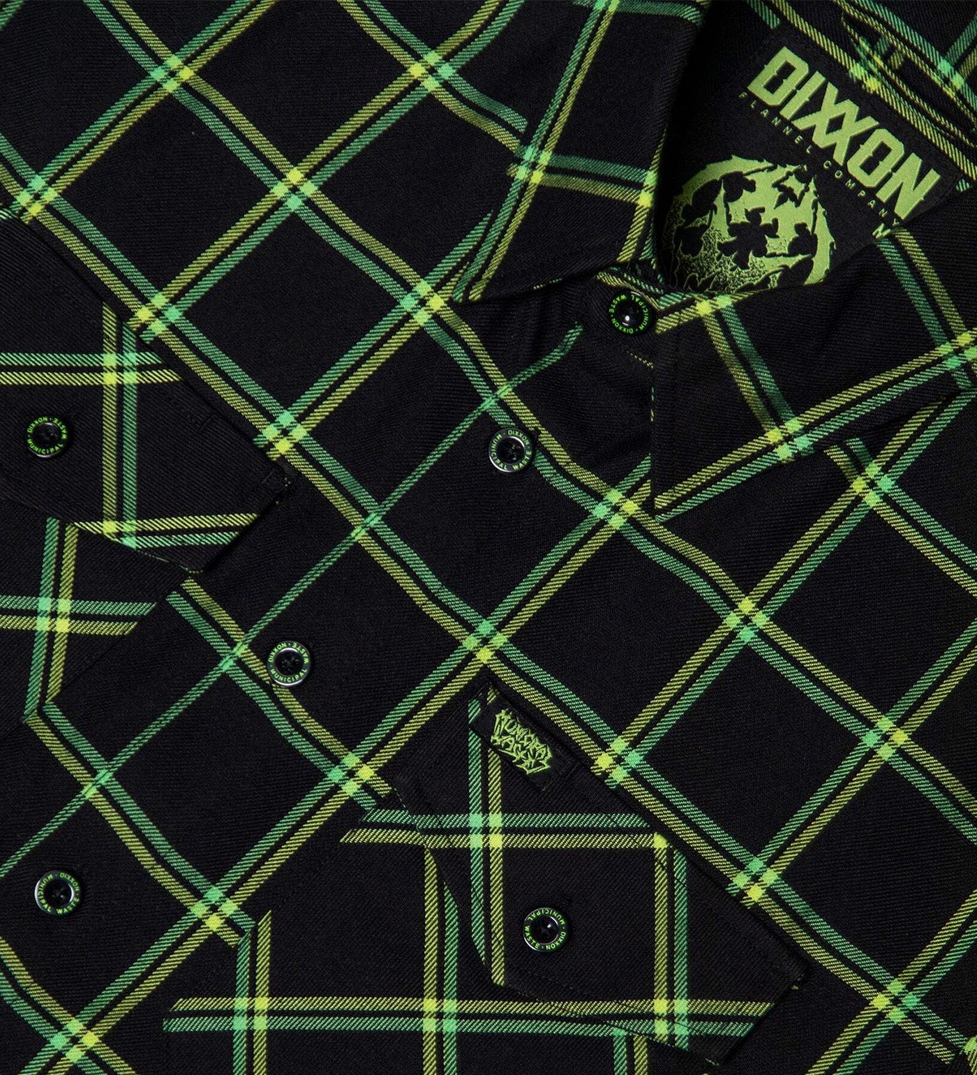 Muncipal Waste Flannel, Black/Green - Image 2