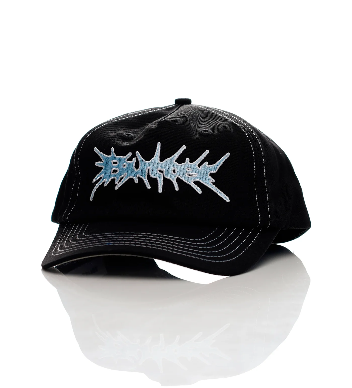 Nail 5 Panel Snapback, Black