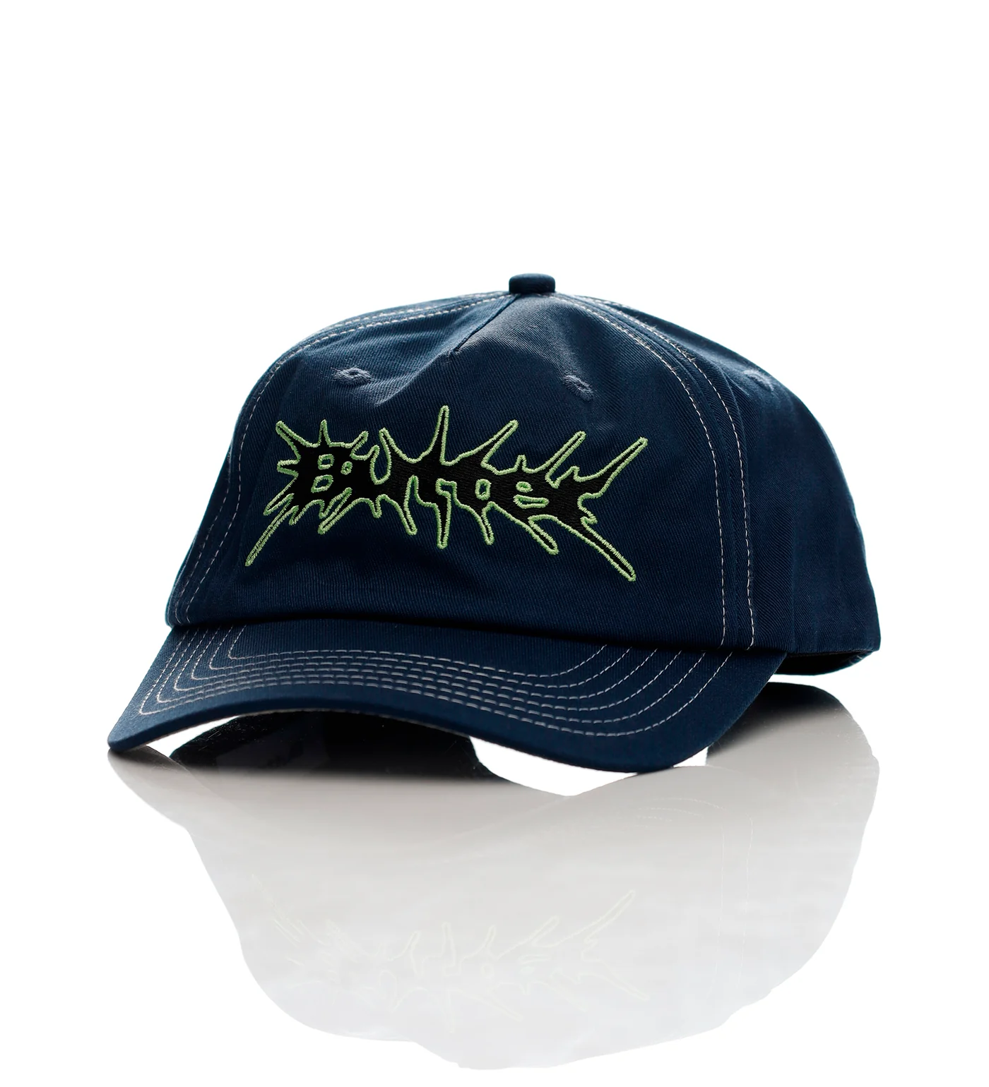 Nail 5 Panel Snapback, Navy