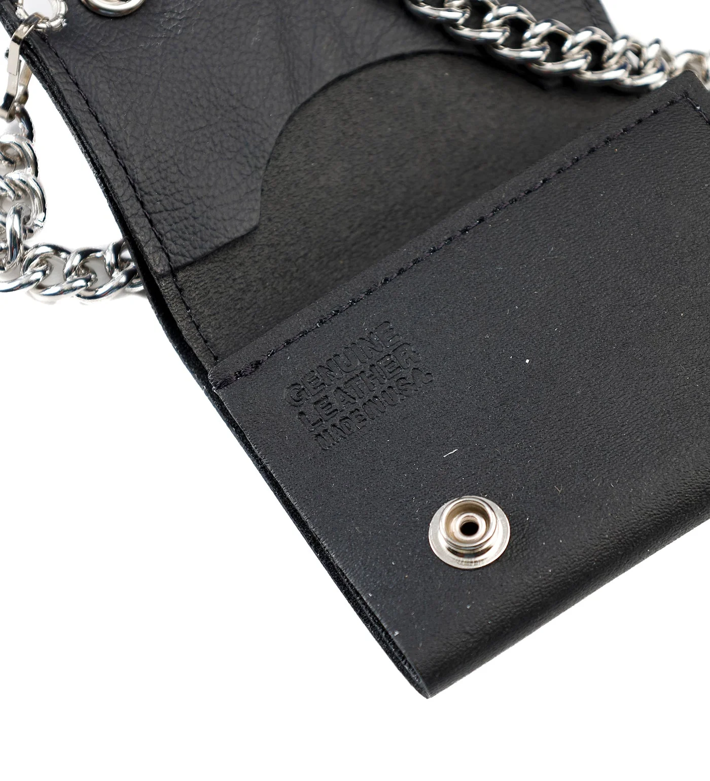 Nautical Star Tri-fold Wallet W/Chain TC304-108, Black/Red/White - Image 3