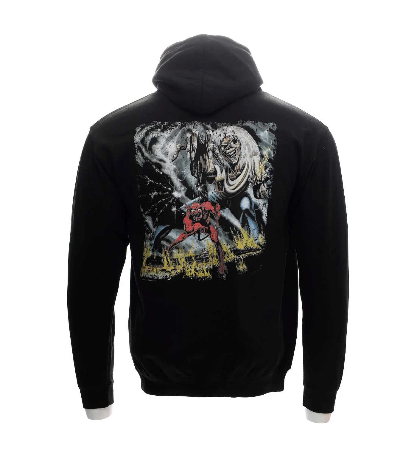 Number Of The Beast Vintage Logo Faded Edge Hood, Black - Image 2