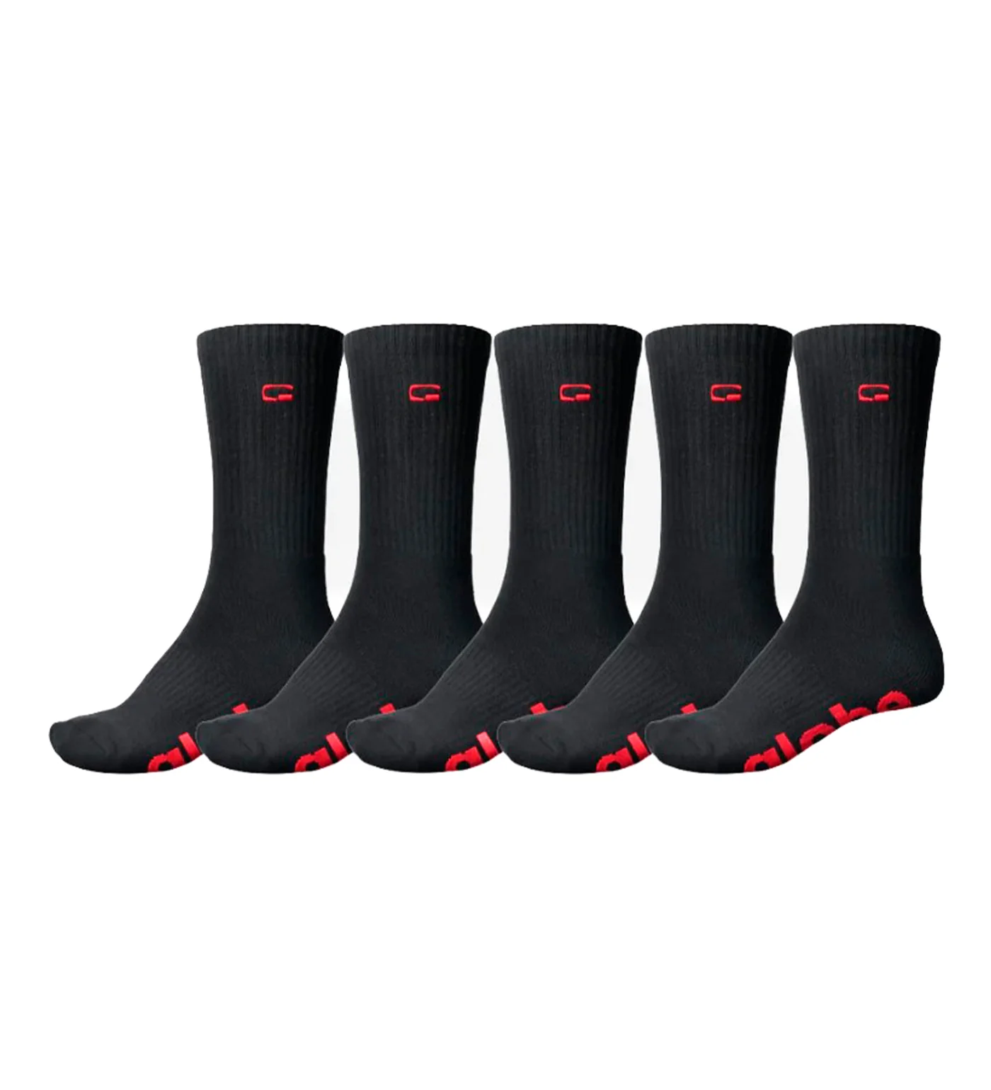 Og Logo Hi Crew 5 Pack, Black