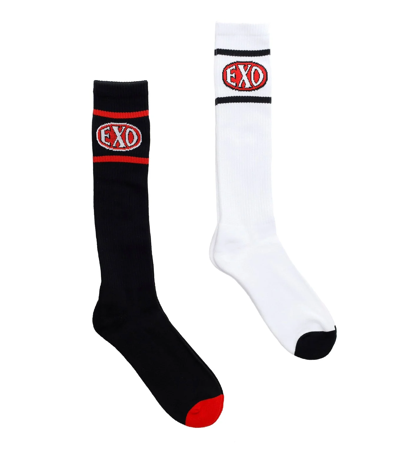 OG Logo Knee High 2-Pack, Black/White