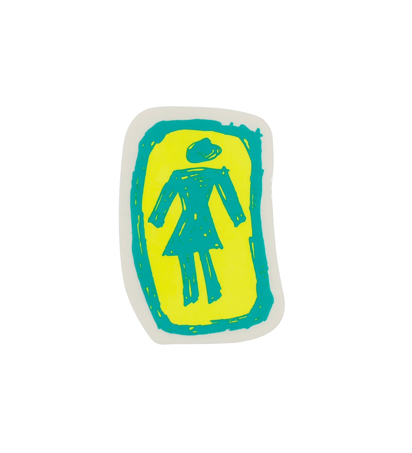 OG Logo Scratch Med, Turquoise/Yellow