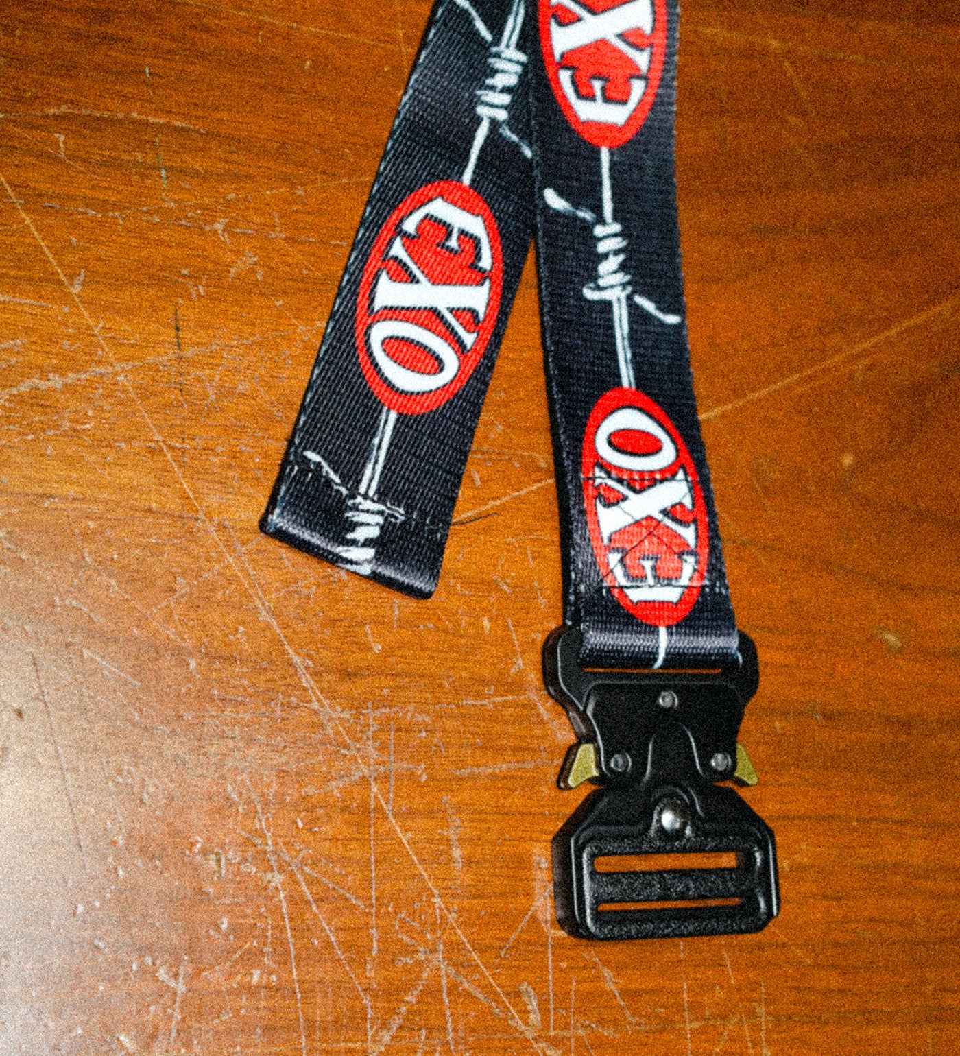 OG Logo Tactical Belt, Black/White/Red - Image 4