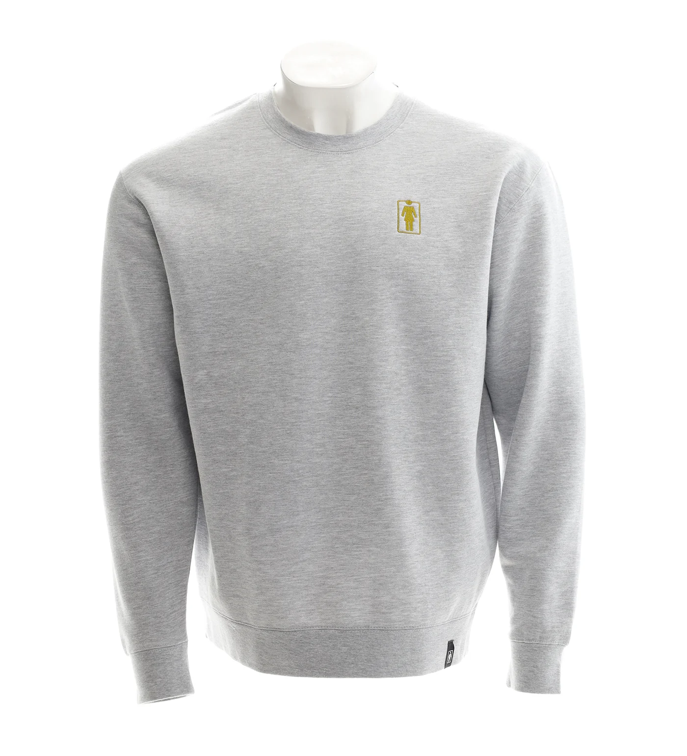 OG Naturals Emb. Crew, Heather Grey
