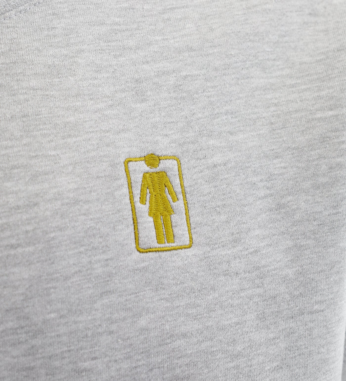 OG Naturals Emb. Crew, Heather Grey - Image 2