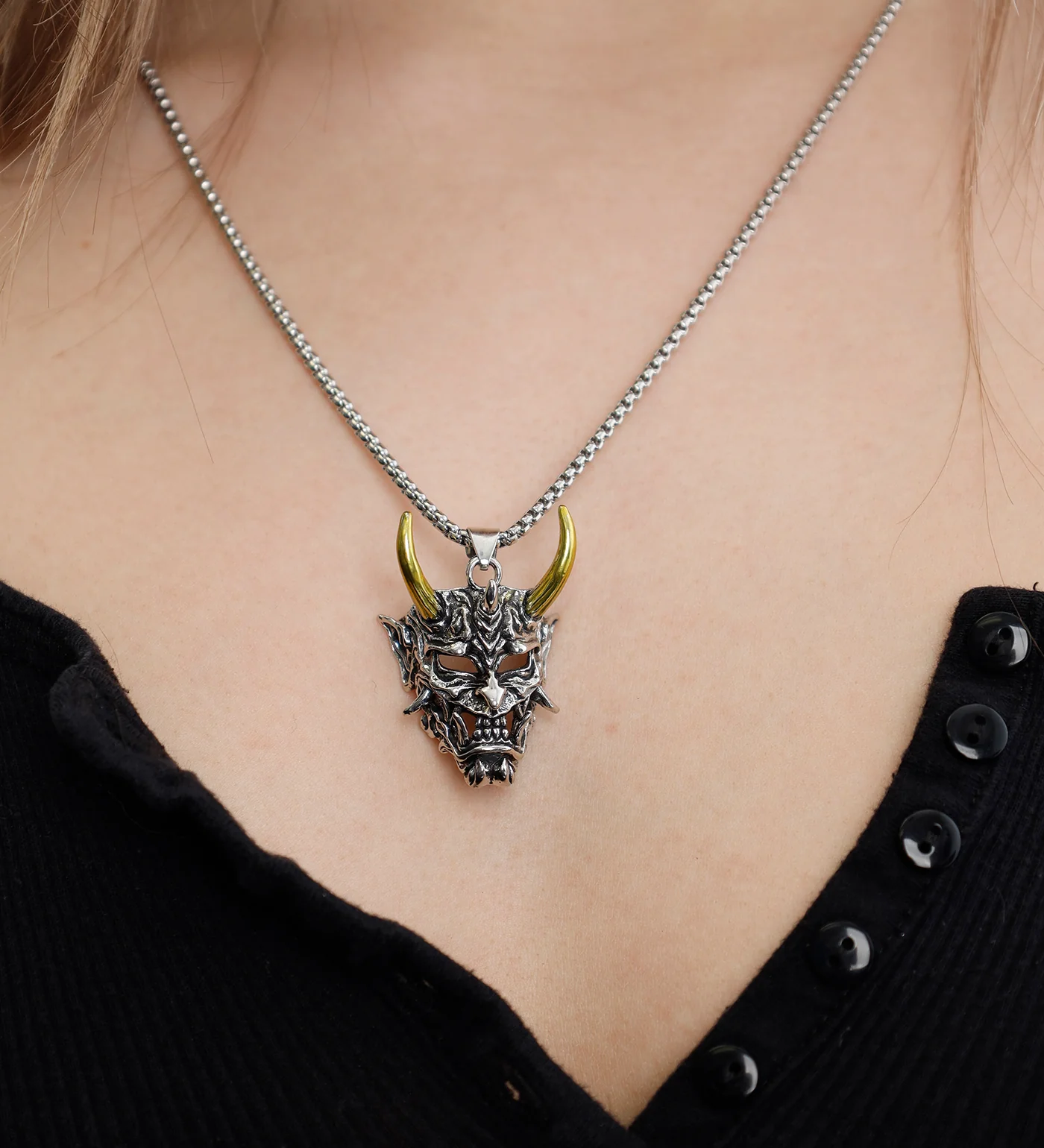 Oni Mask, Silver/Gold(2E) - Image 5