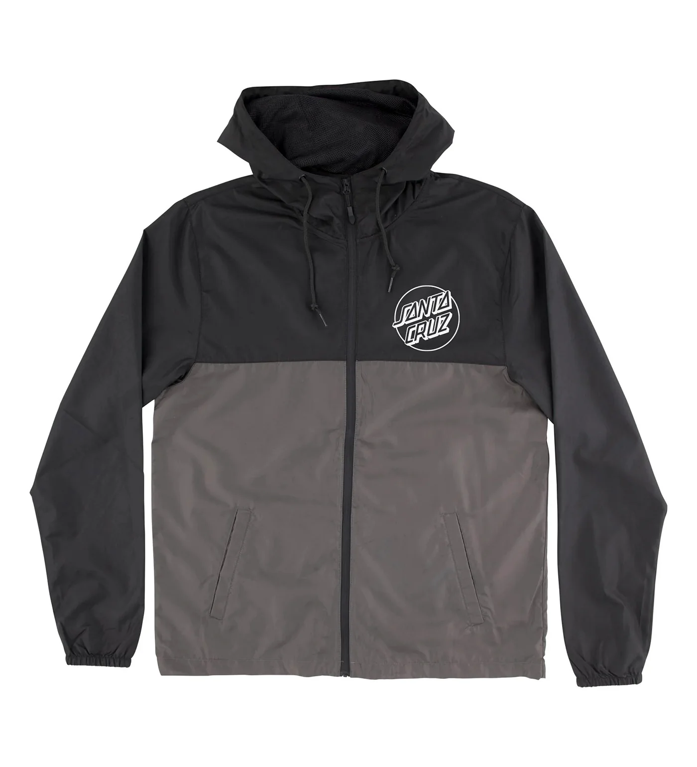 Opus Dot Chest Windbreaker, Black/Graphite