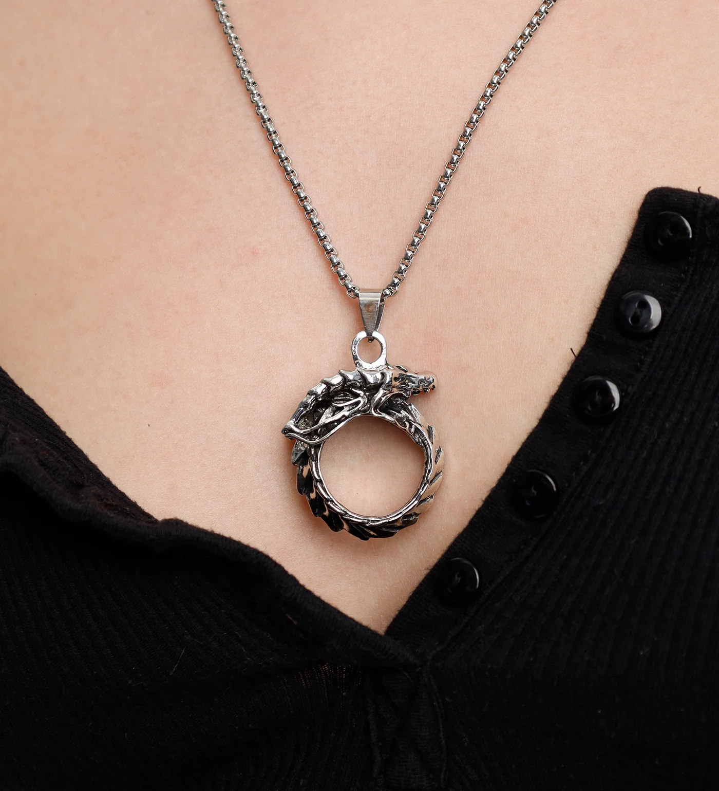 Ouroboros Ring, Silver(2E) - Image 6