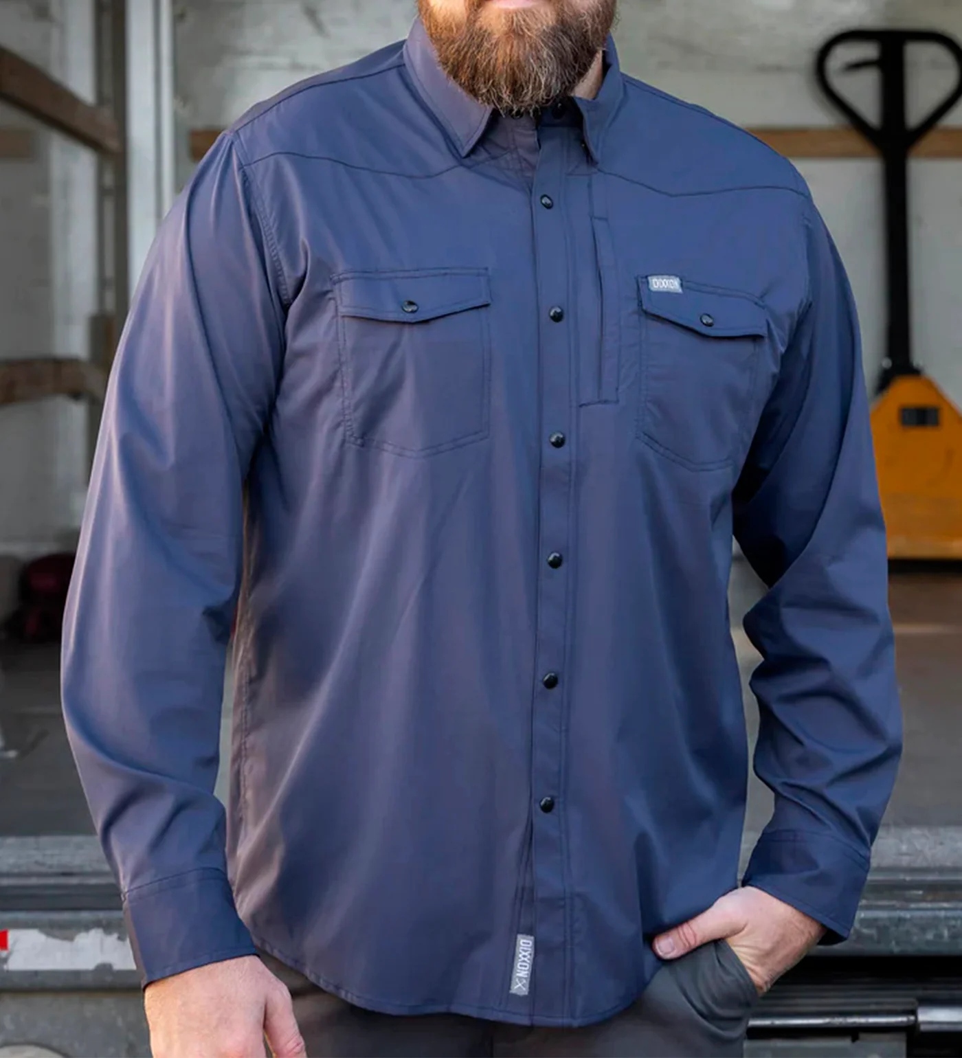 Outdoorsman Performance L/S, Navy - Image 5