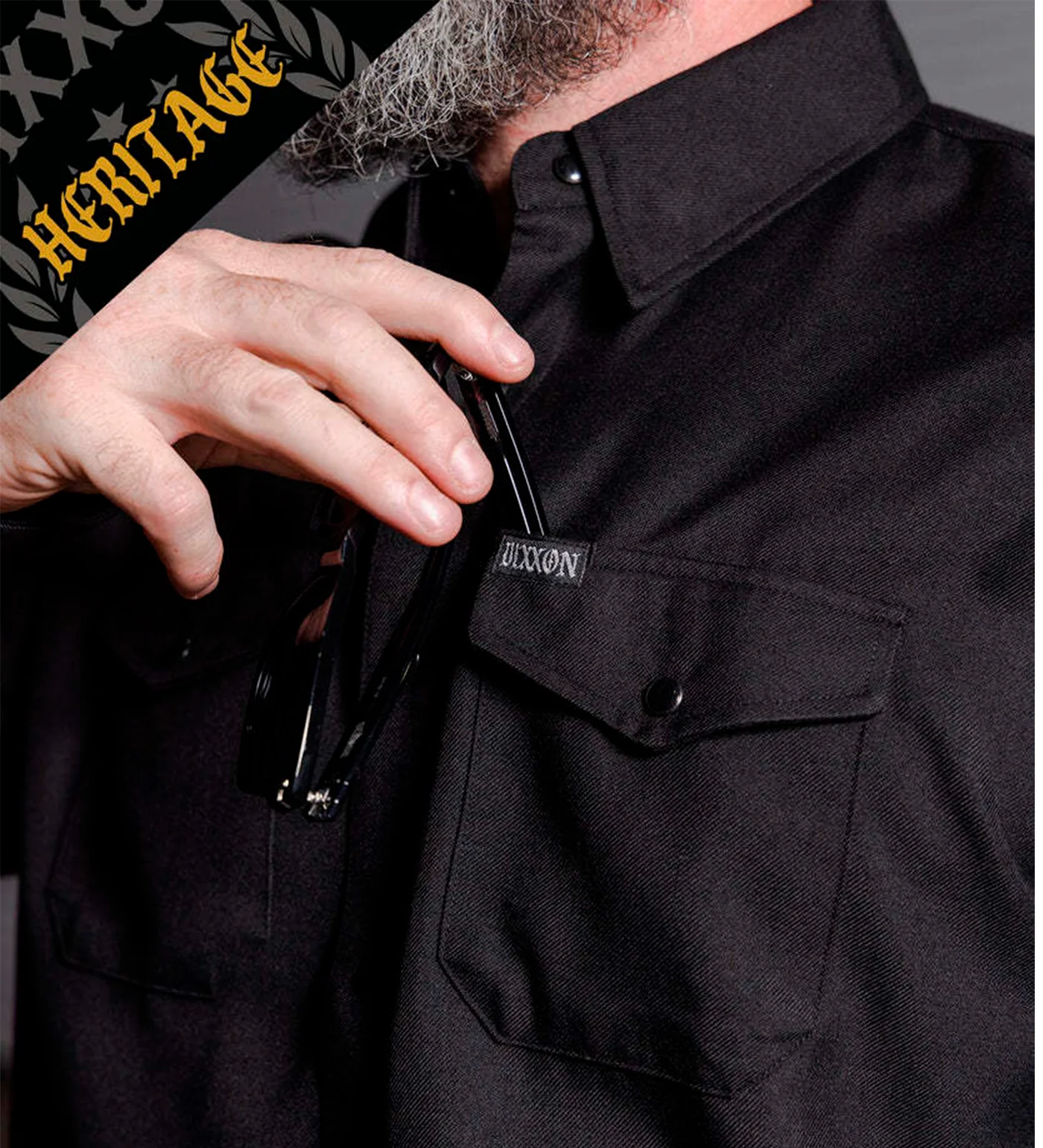 Outlaw Heritage Flannel, Black - Image 3