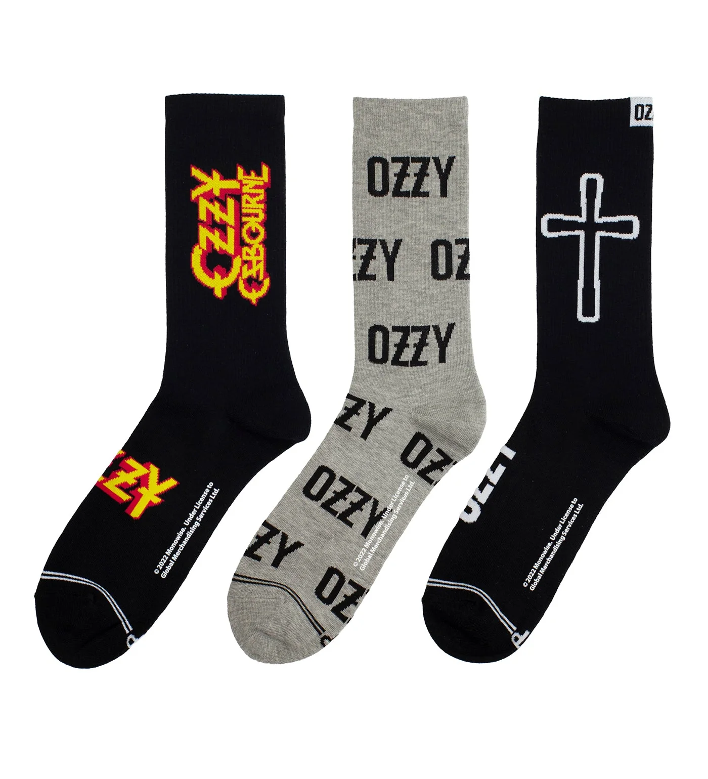 Ozzy 3 Pack Crew, Black - Image 3