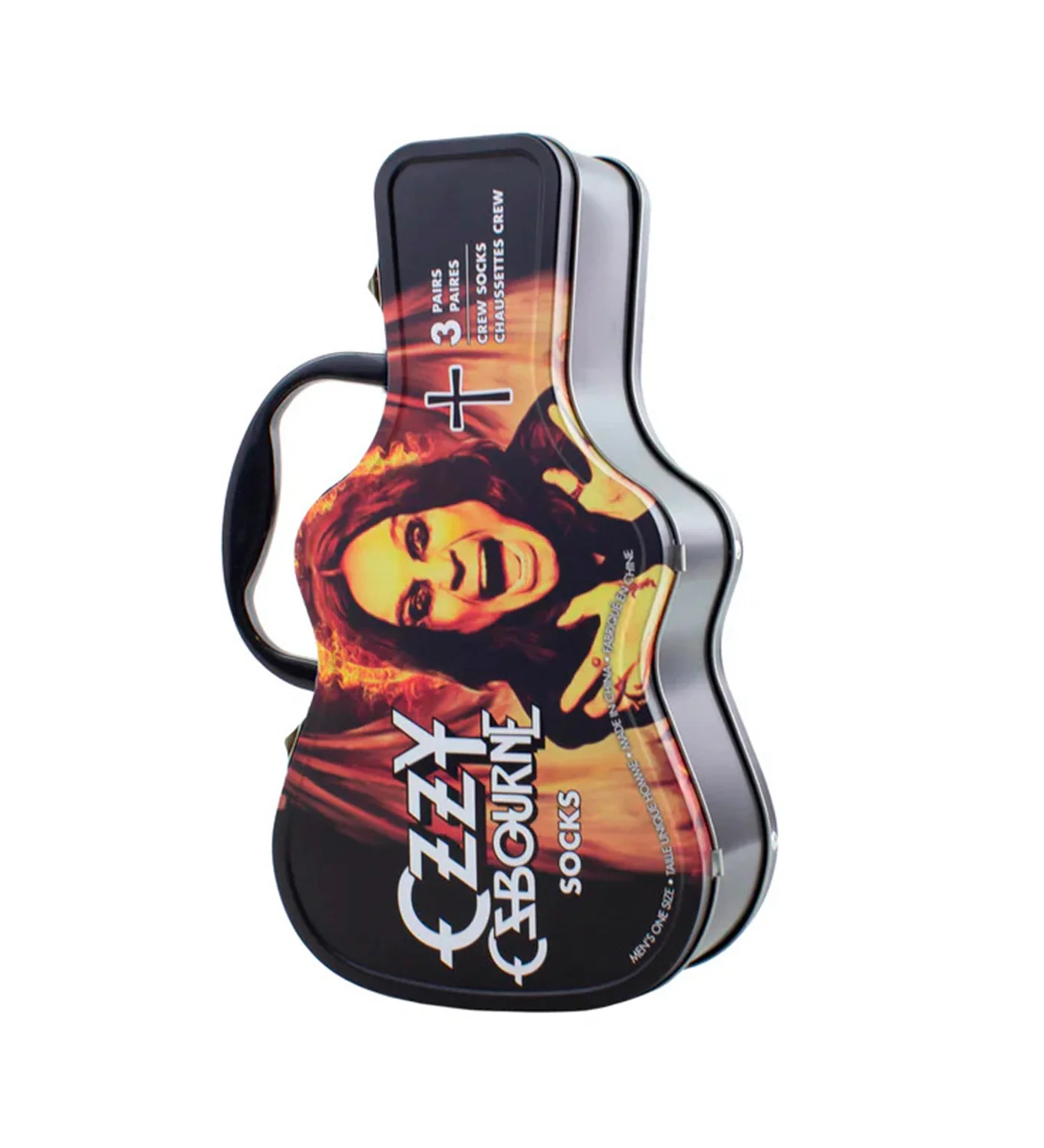 Ozzy 3 Pair Socks-Guitar Tin