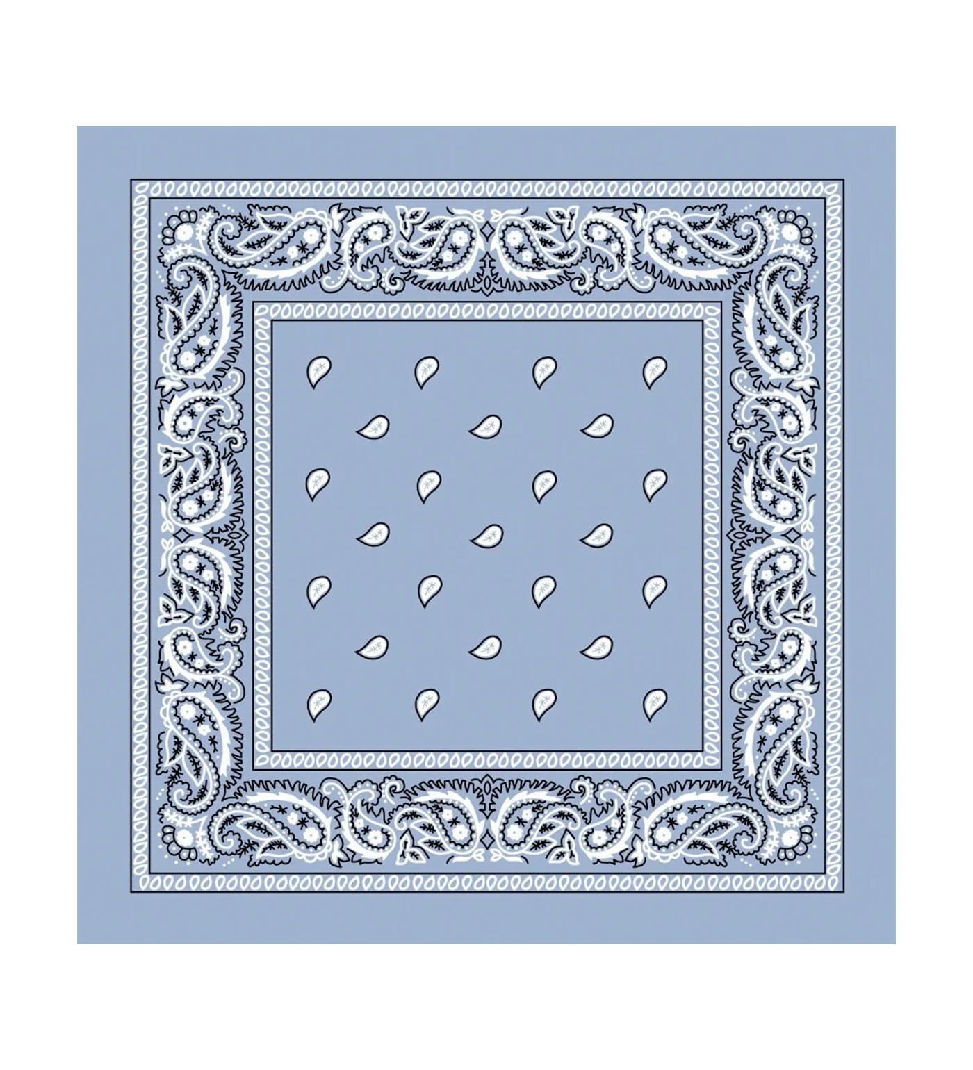 Paisley Bandana, Light Blue