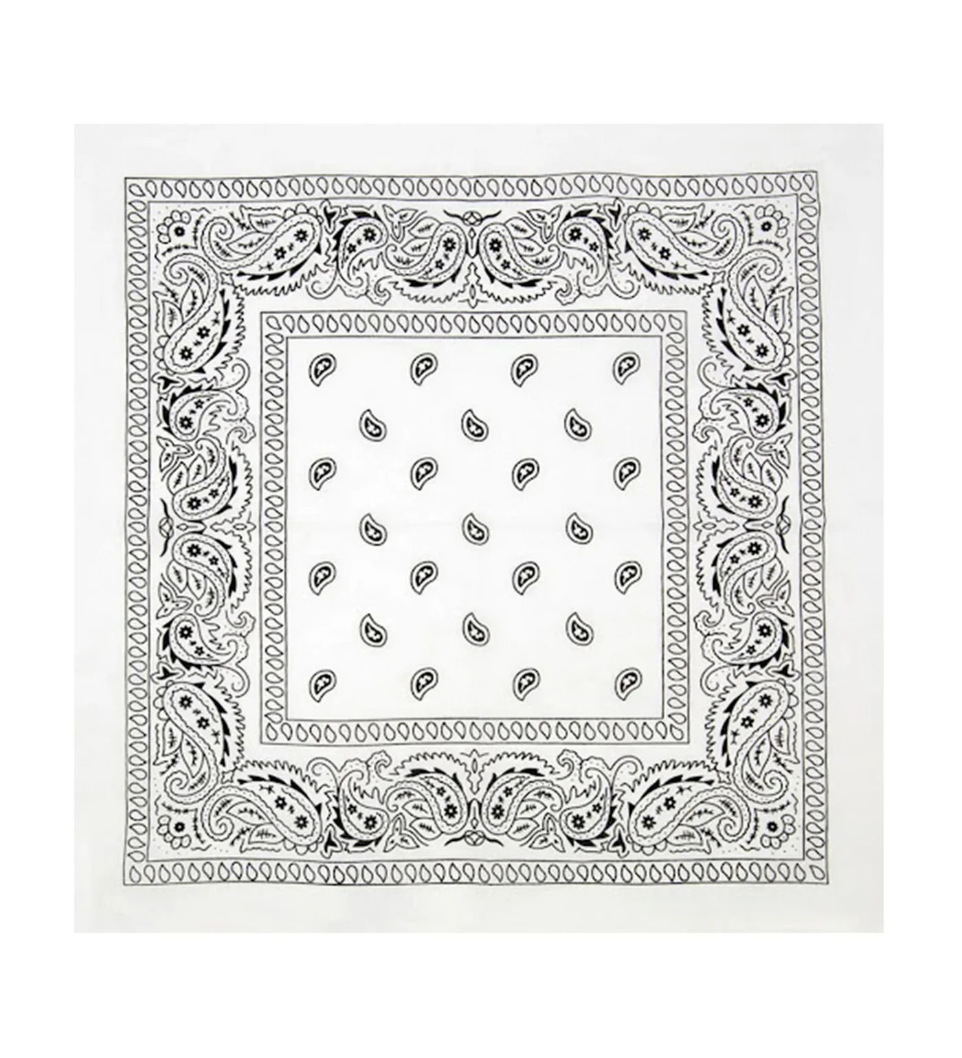 Paisley Bandana, White
