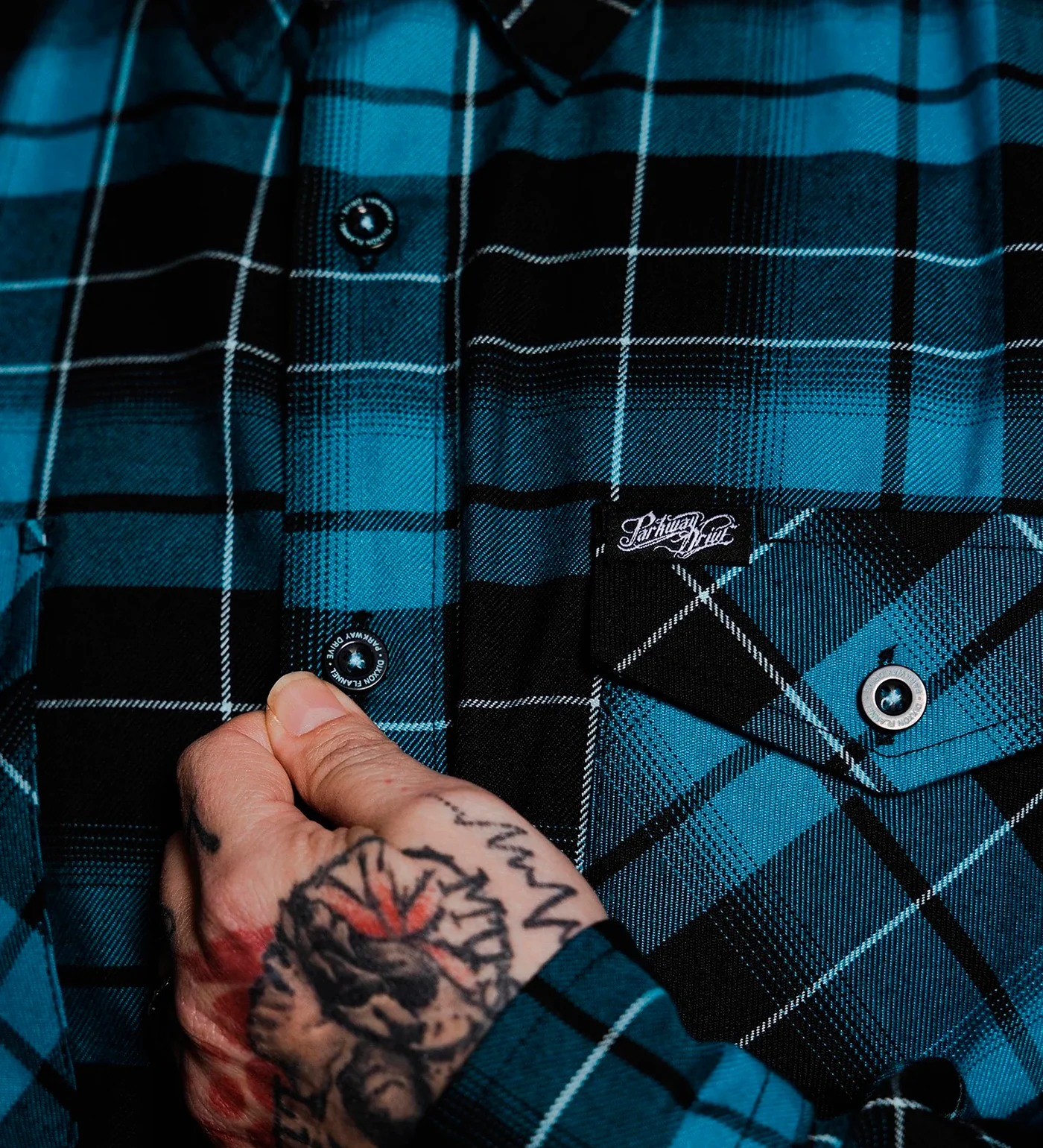 Parkway Drive Deep Blue Flannel, Blue/Black - Image 3