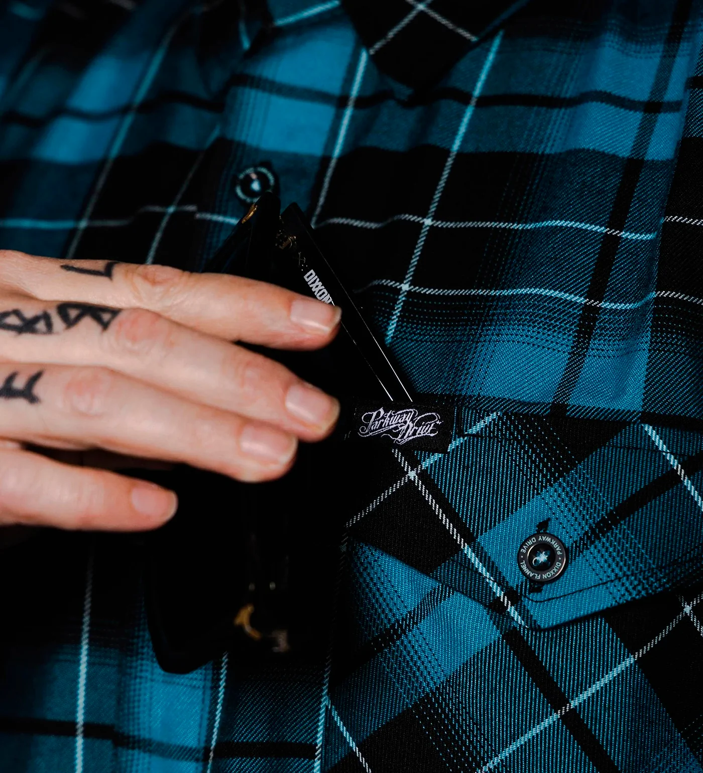 Parkway Drive Deep Blue Flannel, Blue/Black - Image 5