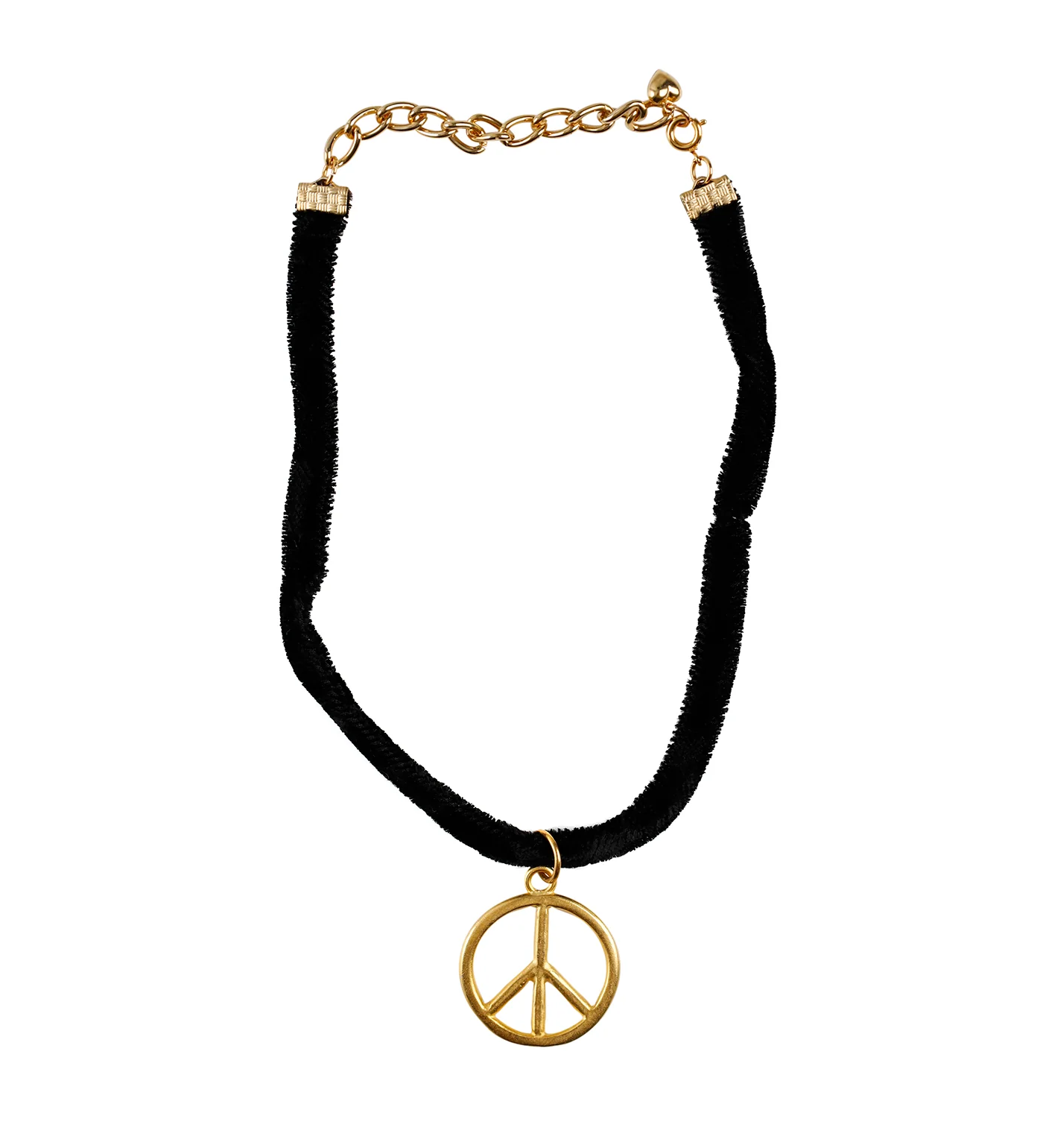 Peace Pendant Round Choker, Black/Gold (2F) - Image 3