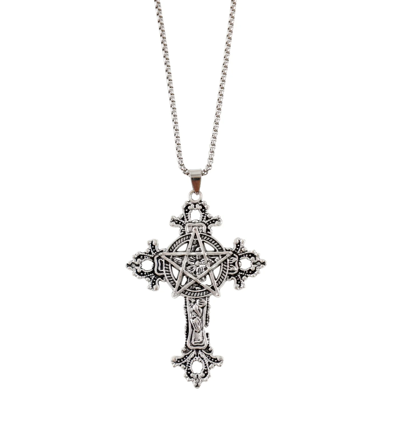 Pentagram Cross, Silver(2A)