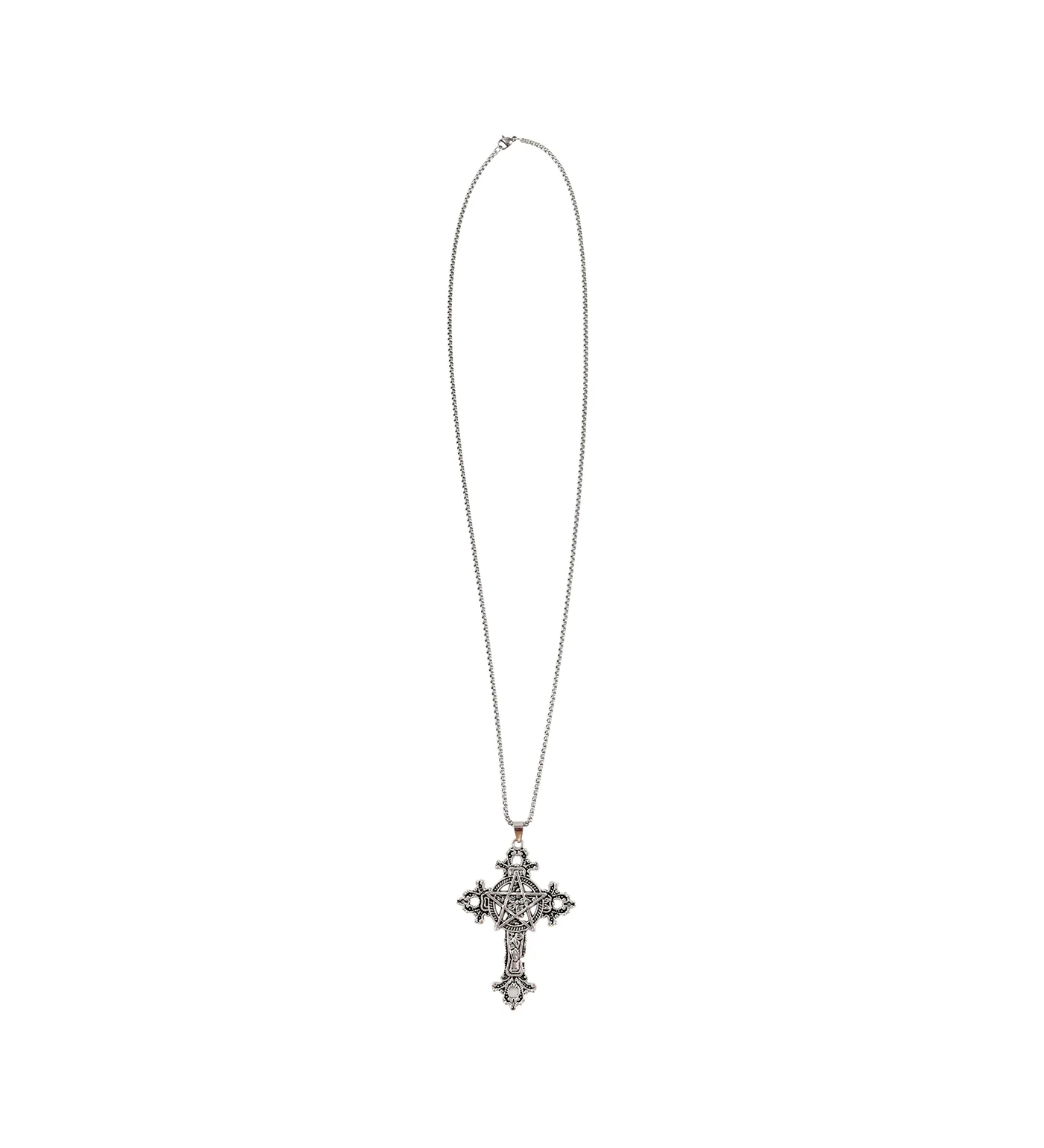 Pentagram Cross, Silver(2A) - Image 2